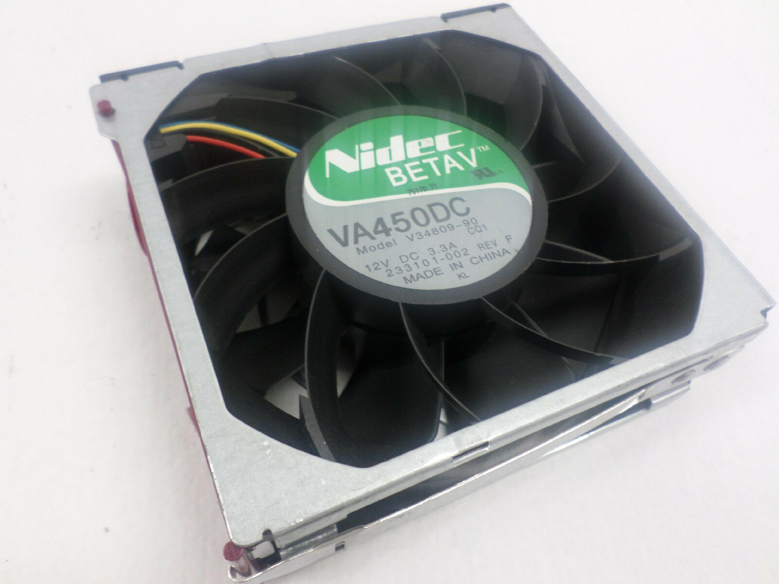 NIDEC 233101-002 12VDC 3.3A 9 BLADE FAN BETA V 120MM X 120MM X 38MM 4 WIRES 6 PIN CONNECTOR