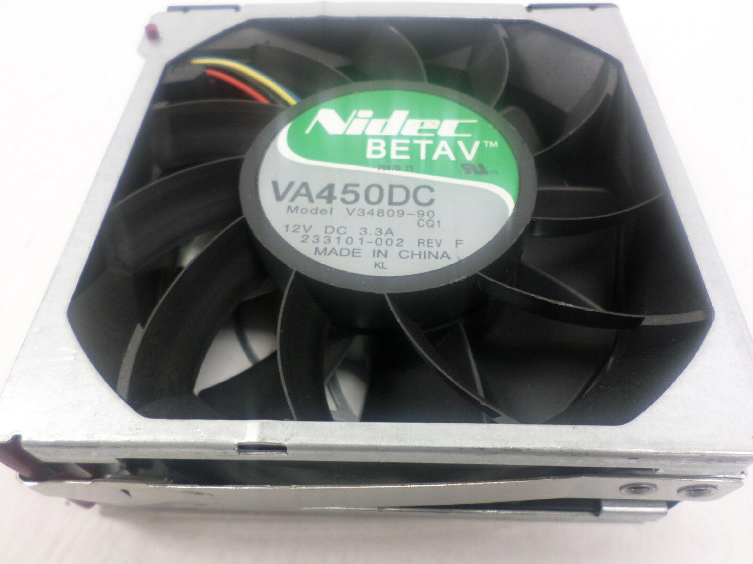 NIDEC 233101-002 12VDC 3.3A 9 BLADE FAN BETA V 120MM X 120MM X 38MM 4 WIRES 6 PIN CONNECTOR