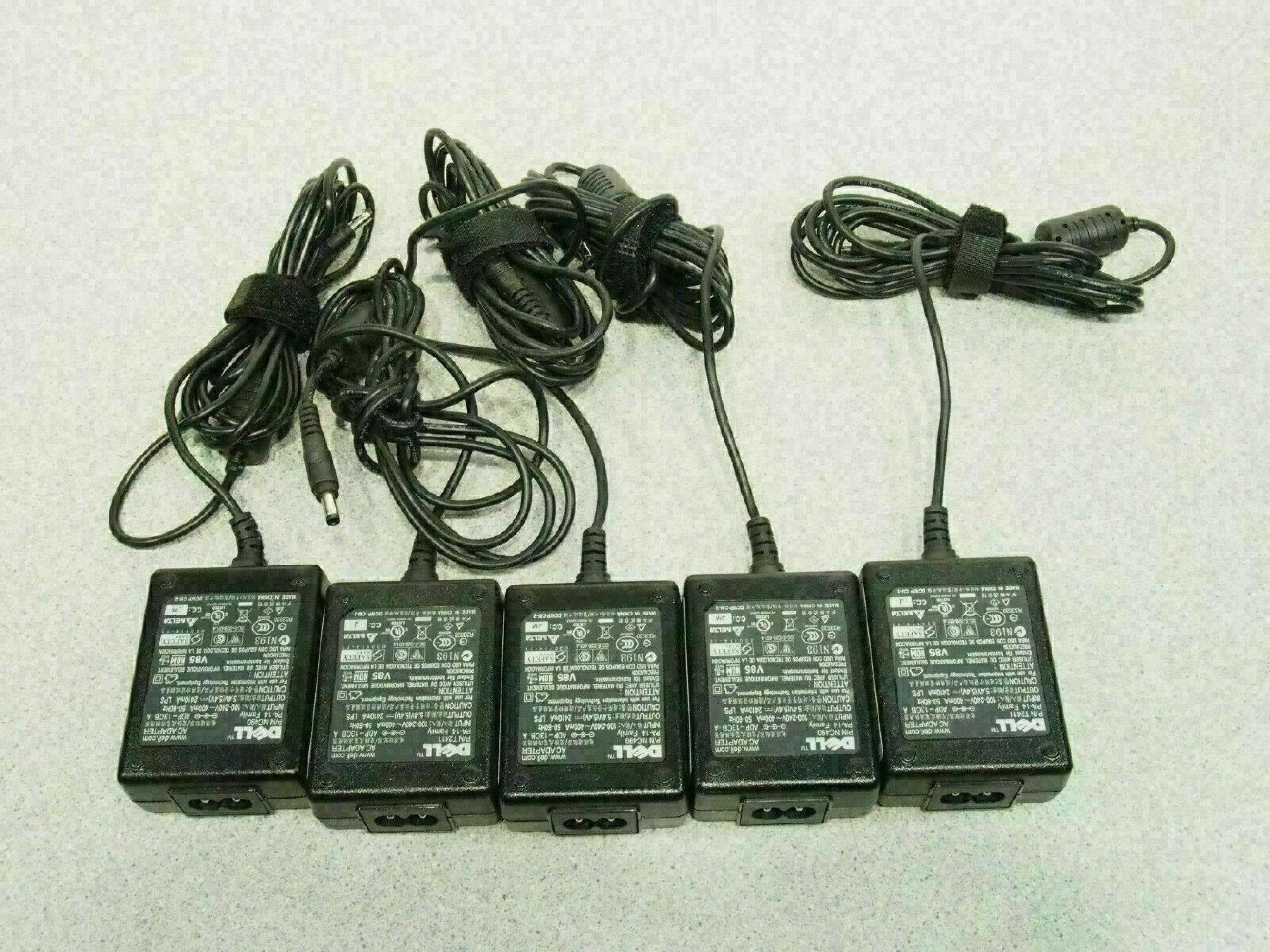 DELL NC490 5.4V DC 2410MA AC ADAPTER OD: 4MM ID: 1.75MM BARREL CONNECTOR DESKTOP STYLE NEGATIVE OUTSIDE POLE