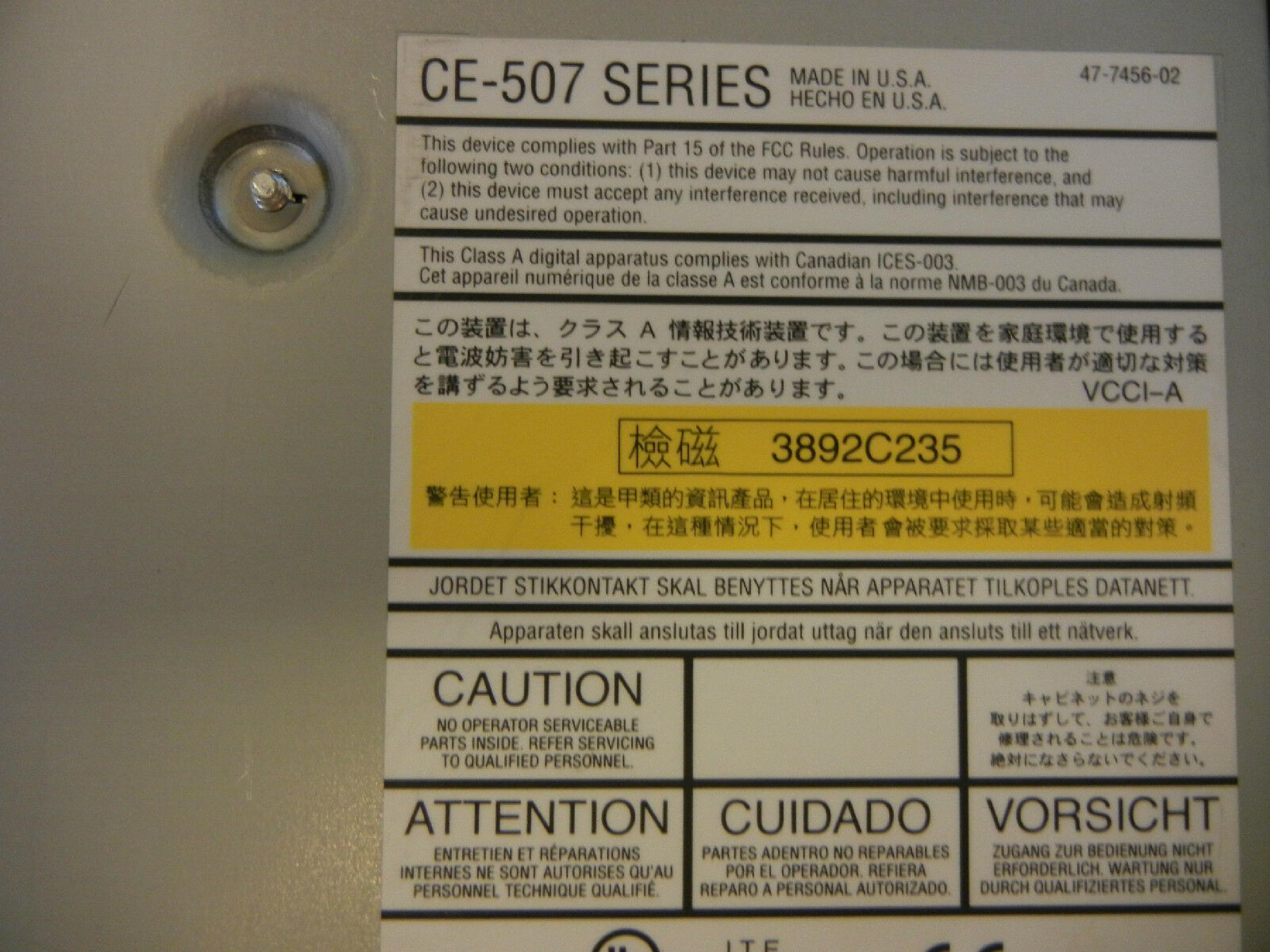 CISCO SYSTEMS CE-507 CONTENT ENGINE 507