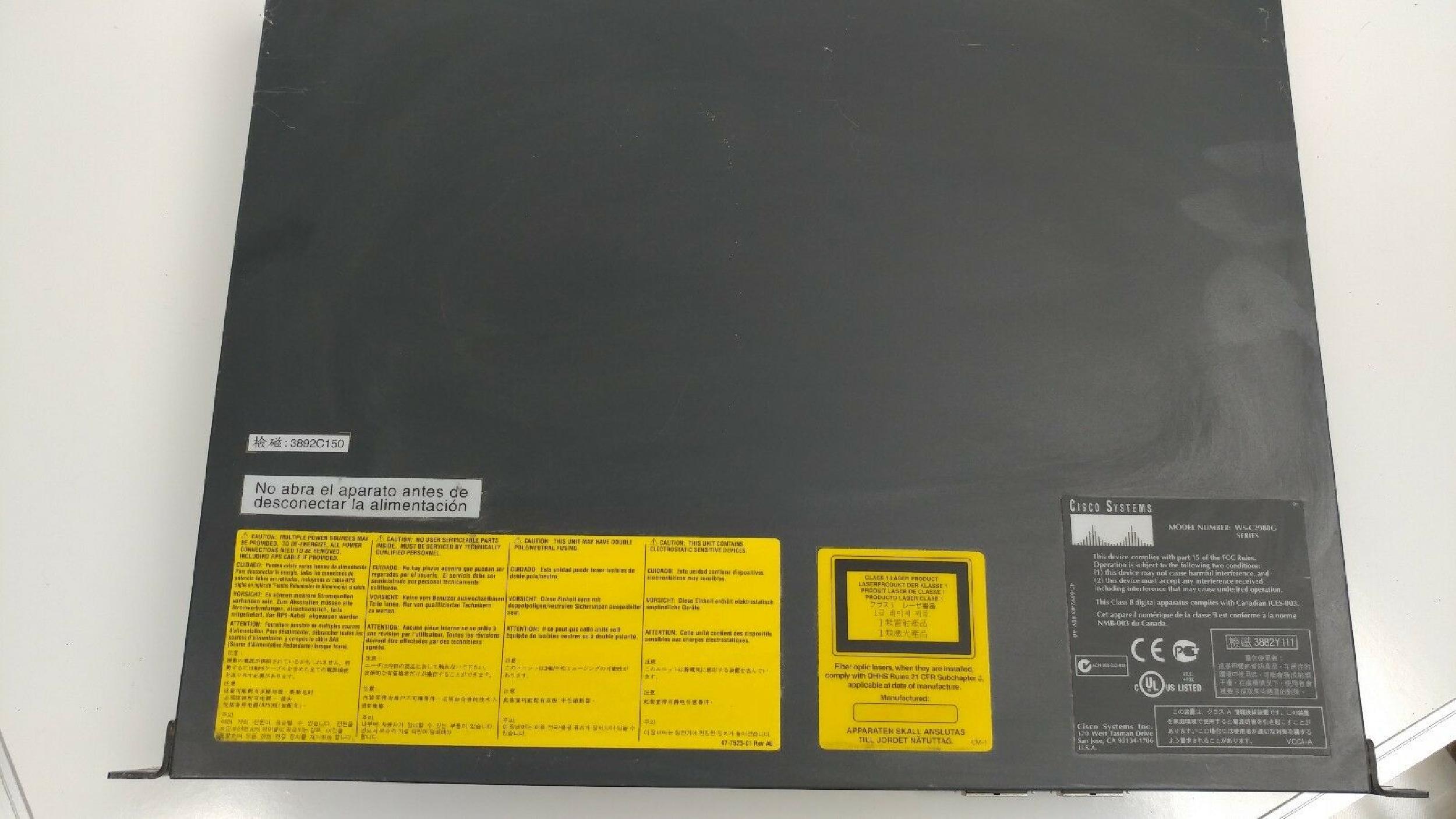 CISCO SYSTEMS C2980G-A 10/100/1000 CATALYST 80 PORT 10/100 2 PORTS GBIC