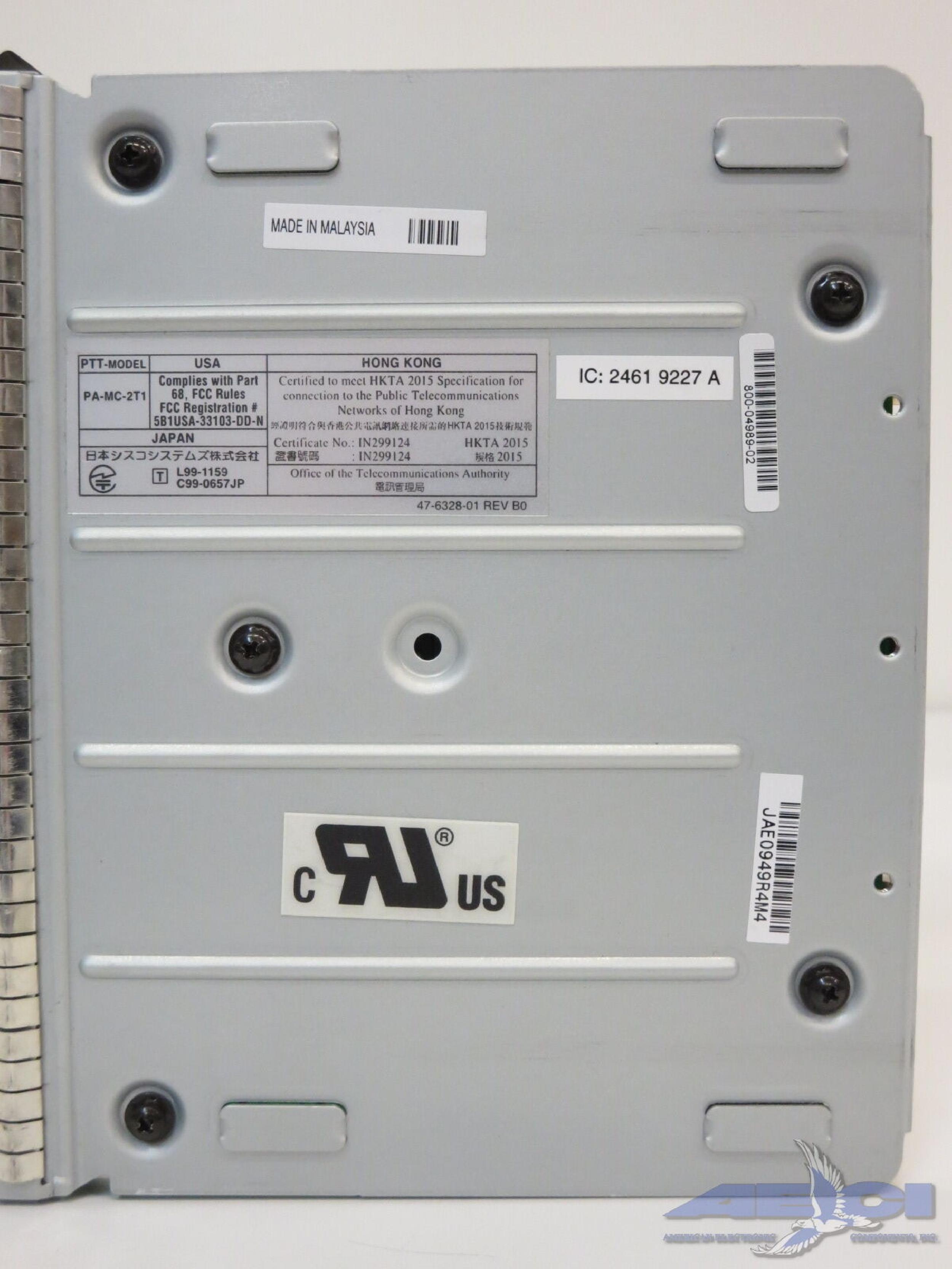 CISCO SYSTEMS PA-MC-2T1 DUAL T1 PORTS FOR 7200 SERIES CHASSIS