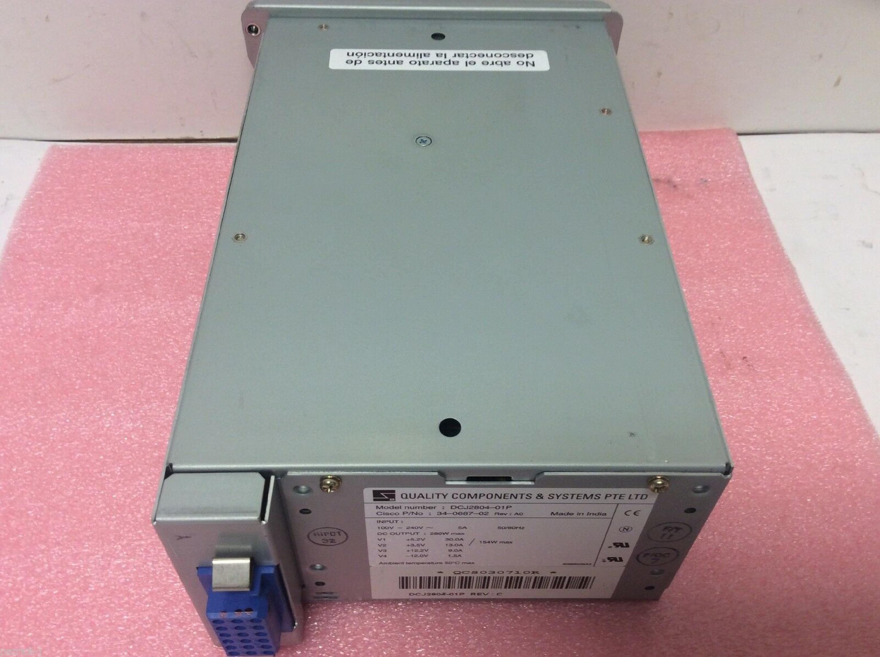 QUALITY COMPONENTS DCJ2804-01P POWER SUPPLY 280 WATT FOR 7200 SERIES CHASSIS