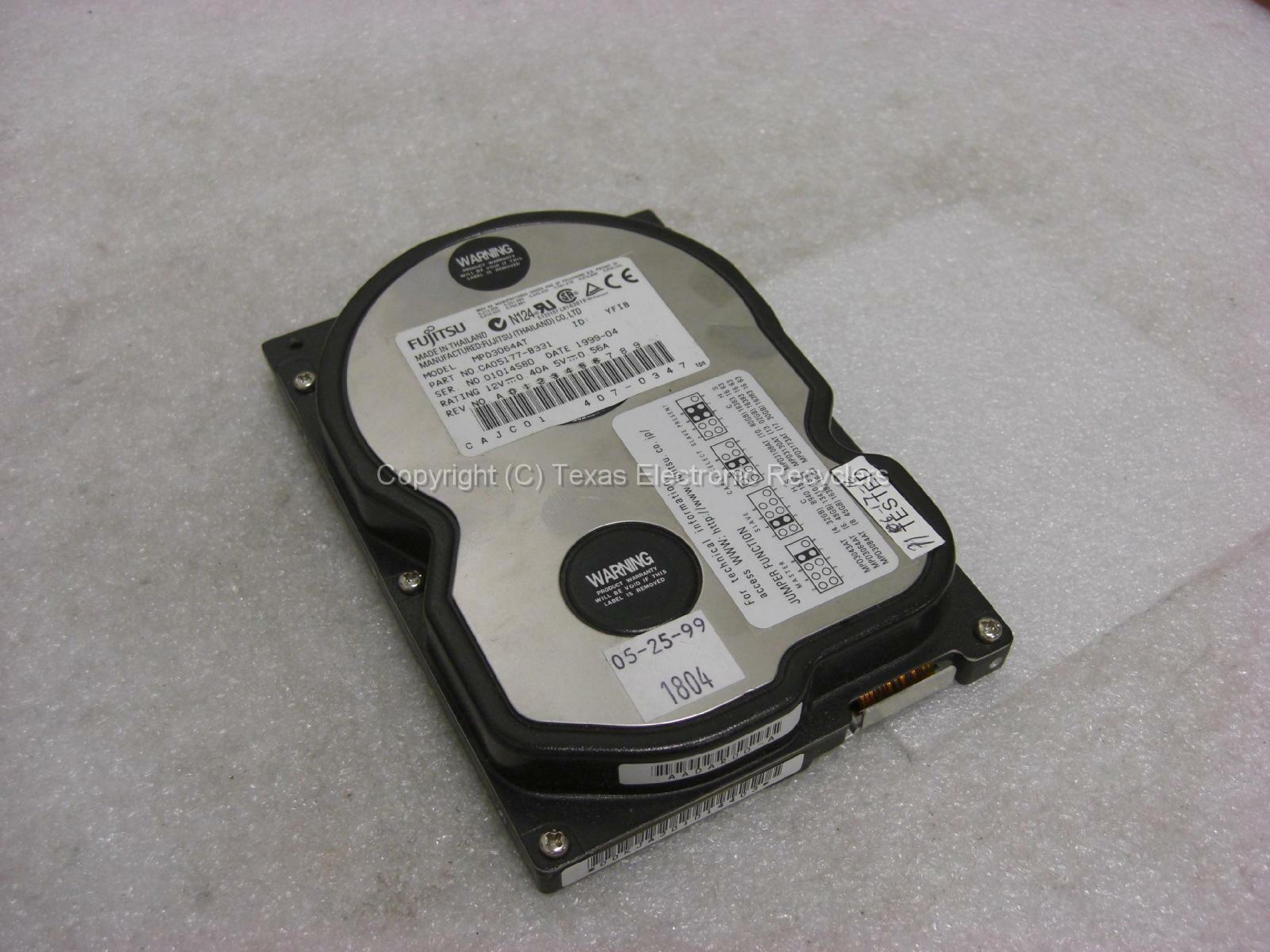 FUJITSU MPD3064AT 6.4GB 3.5INCH IDE HARD DRIVE