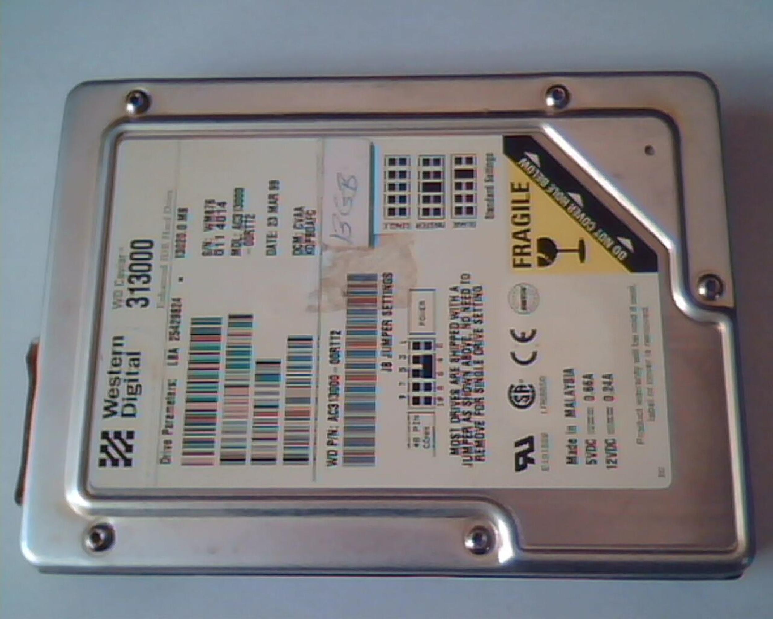 WESTERN DIGITAL / WD 313000 13GB 3.5INCH IDE HARD DRIVE