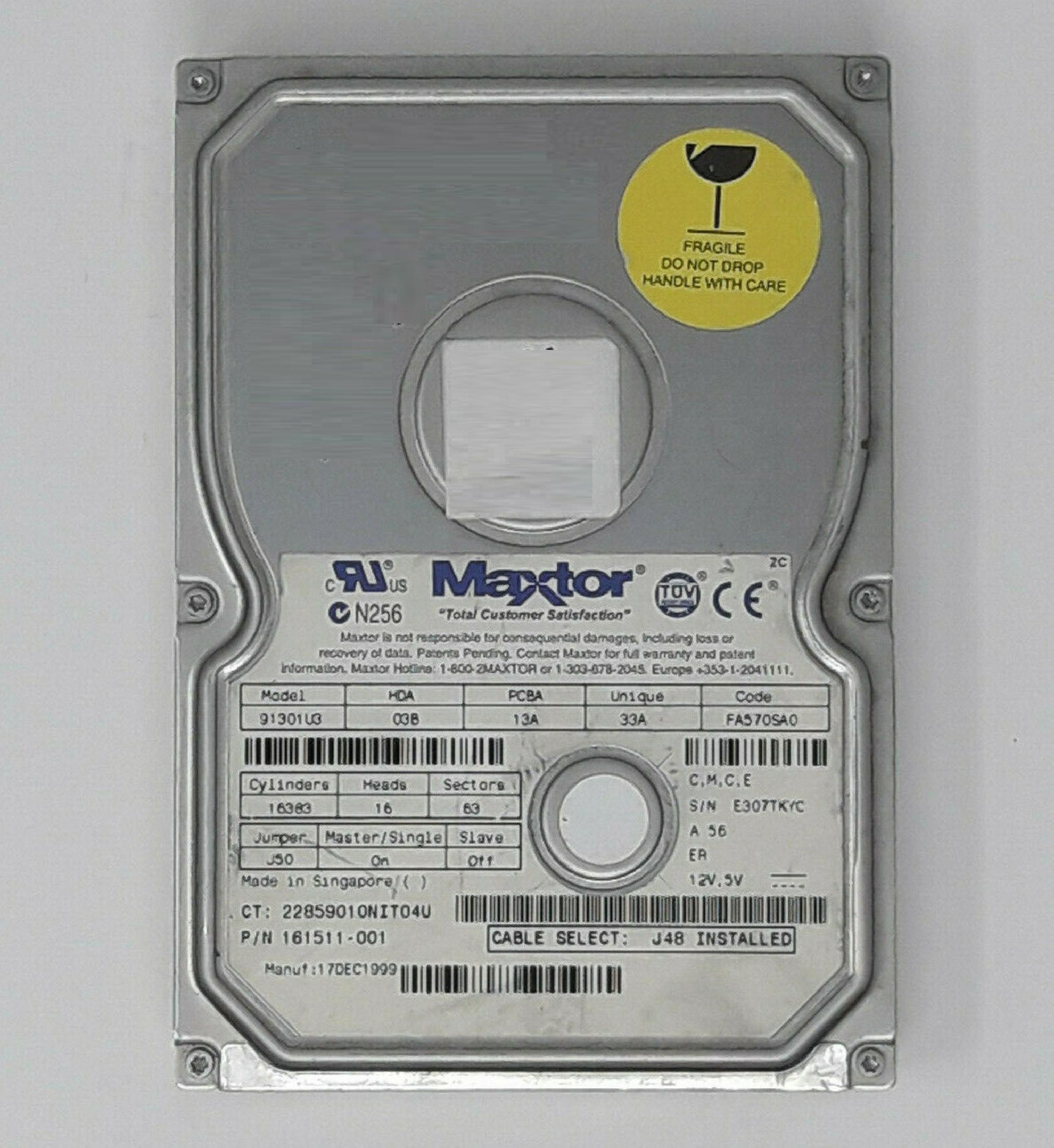 MAXTOR 91301U3 13GB 3.5INCH IDE HARD DRIVE