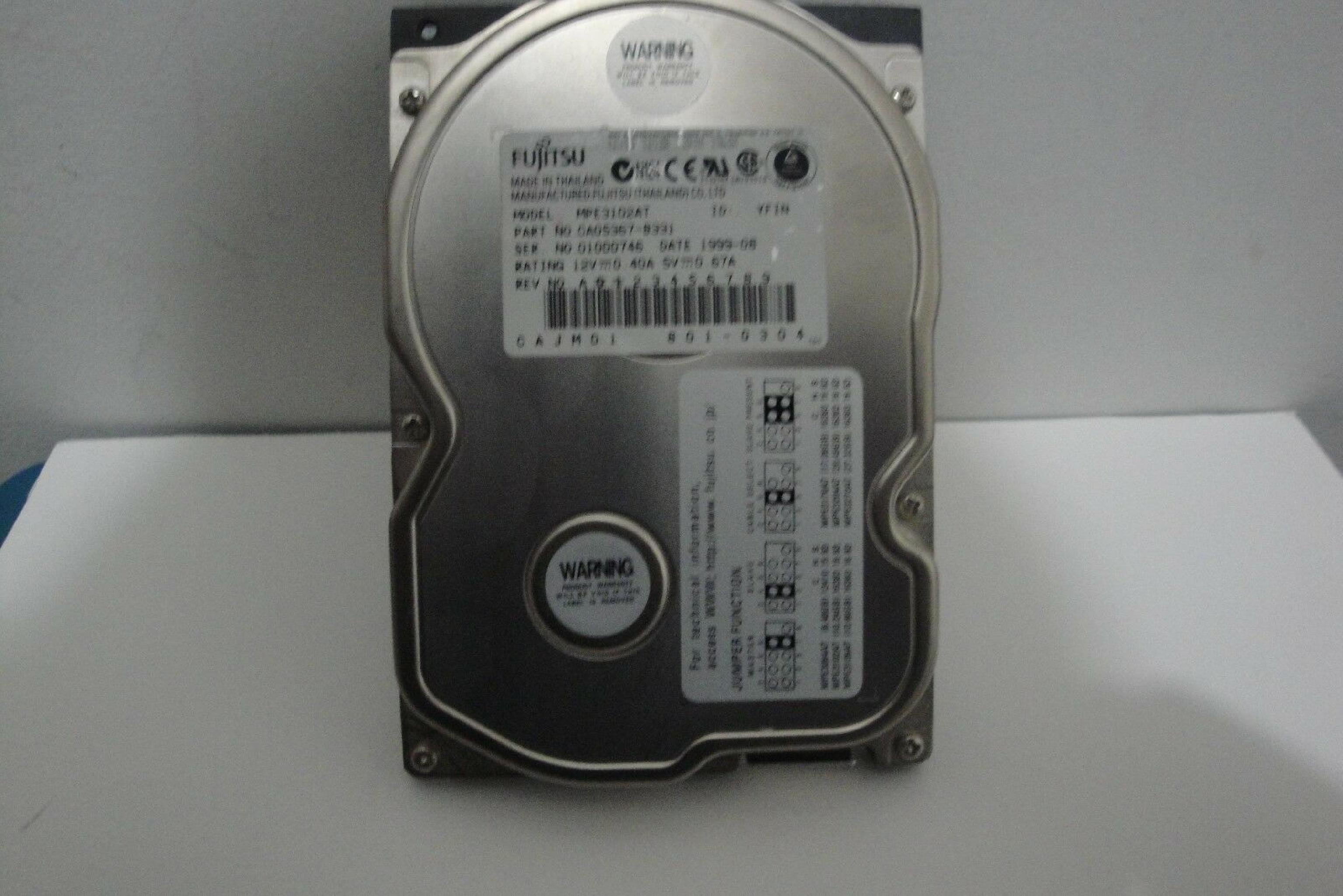 FUJITSU MPE3102AT 10.2GB 3.5INCH IDE HARD DRIVE