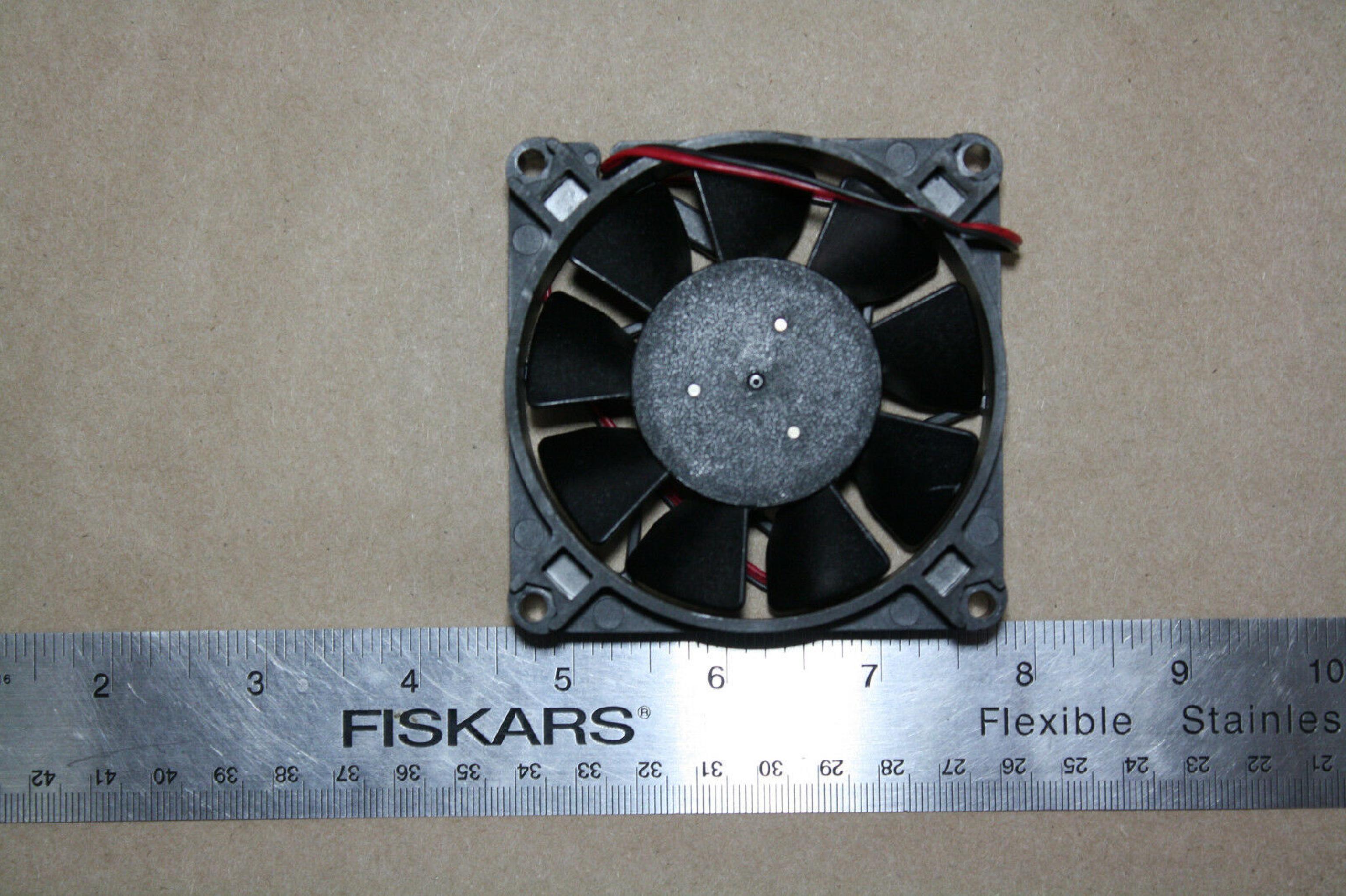 CLIFFORD COMPONENT 0820-12 FAN 12DC .2A 80MM BY 20MM 2WIRE 8INCH CABLE WITH MALE IDC CONNECTOR