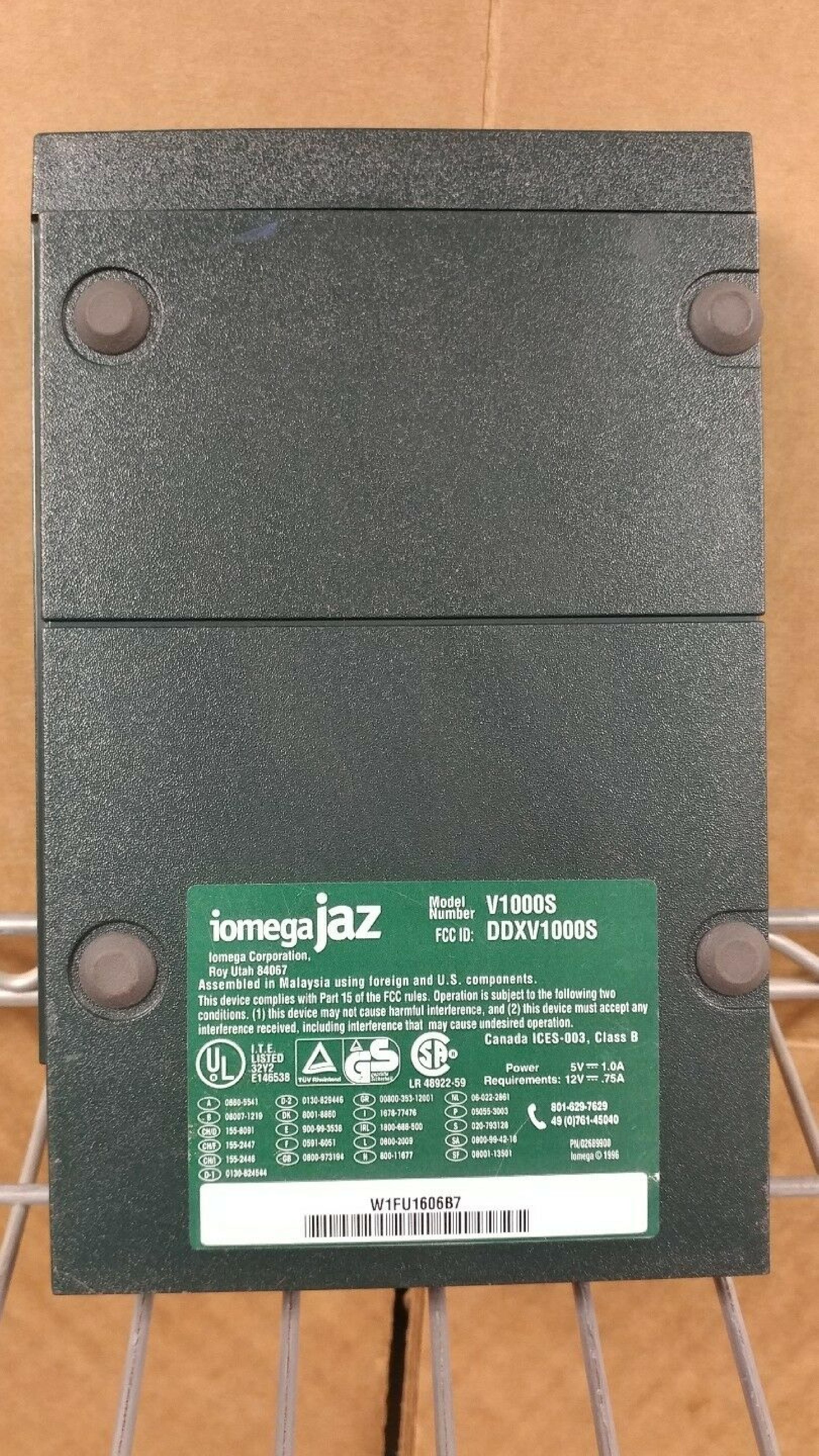 IOMEGA DDXV1000S NO POWER SUPPLY, JAZ 1GB EXTERNAL SCSI 50HD DRIVE