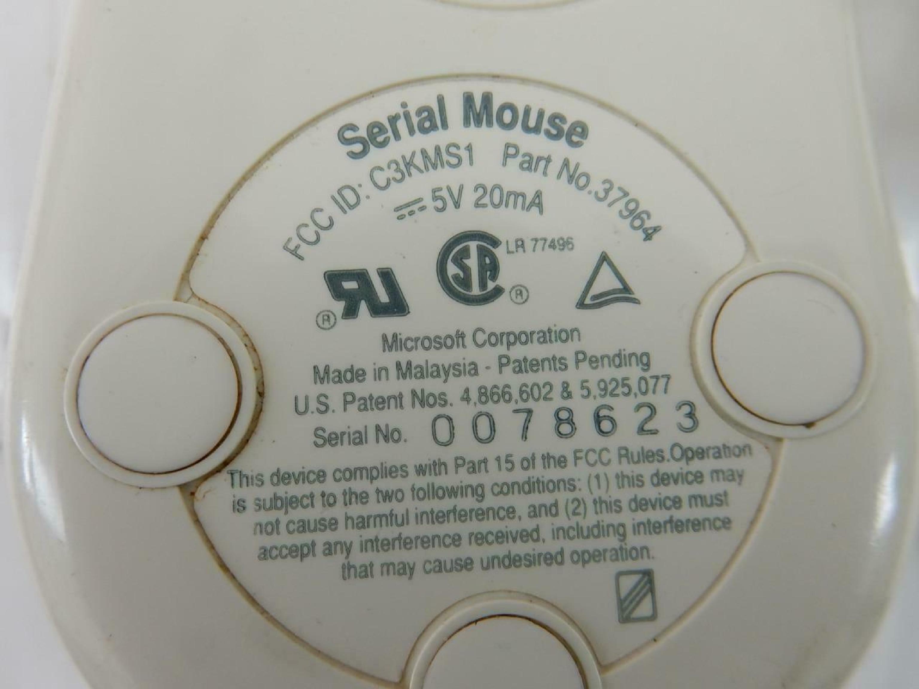 MICROSOFT 37964 SERIAL MOUSE