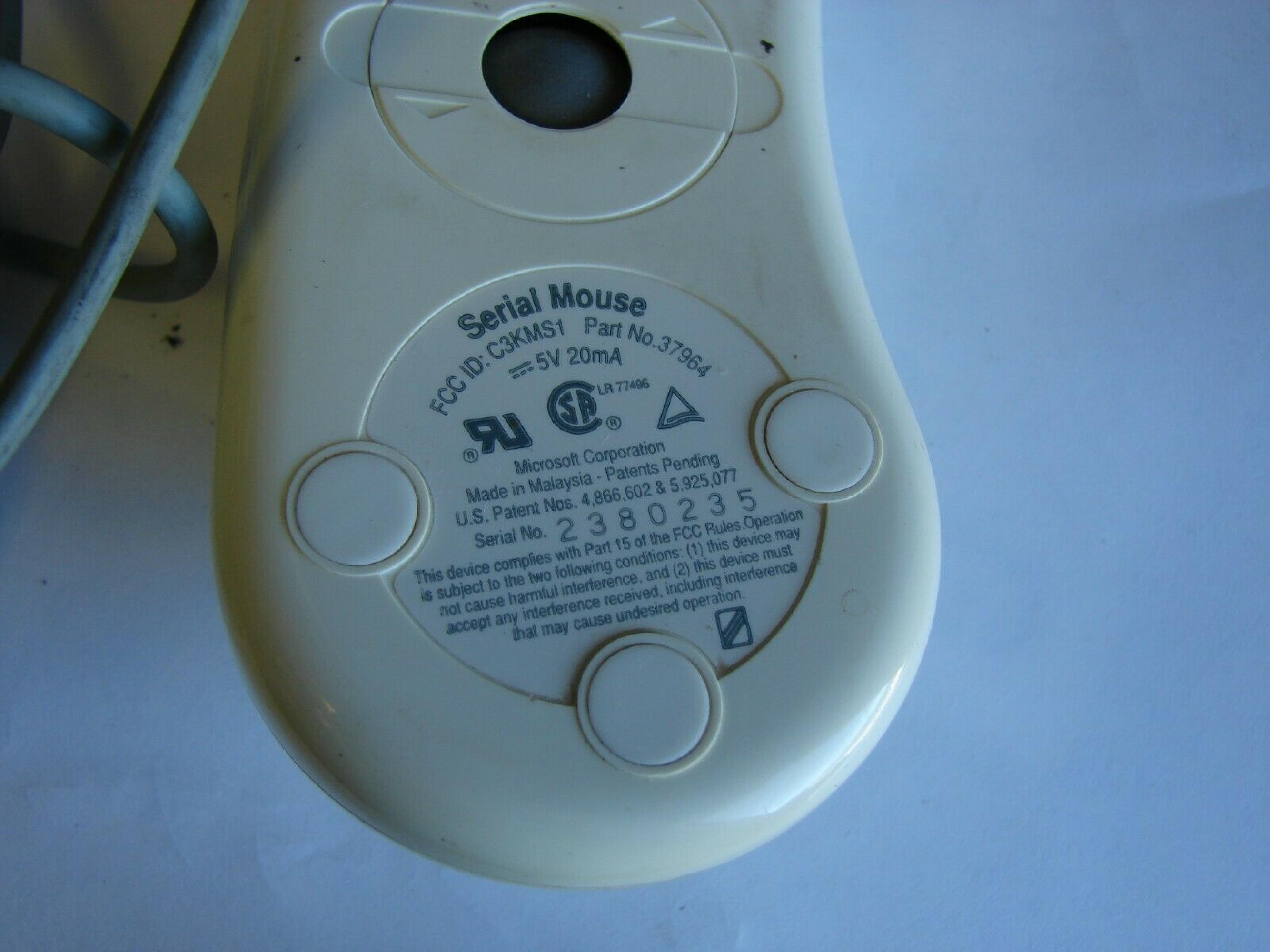 MICROSOFT 37964 SERIAL MOUSE