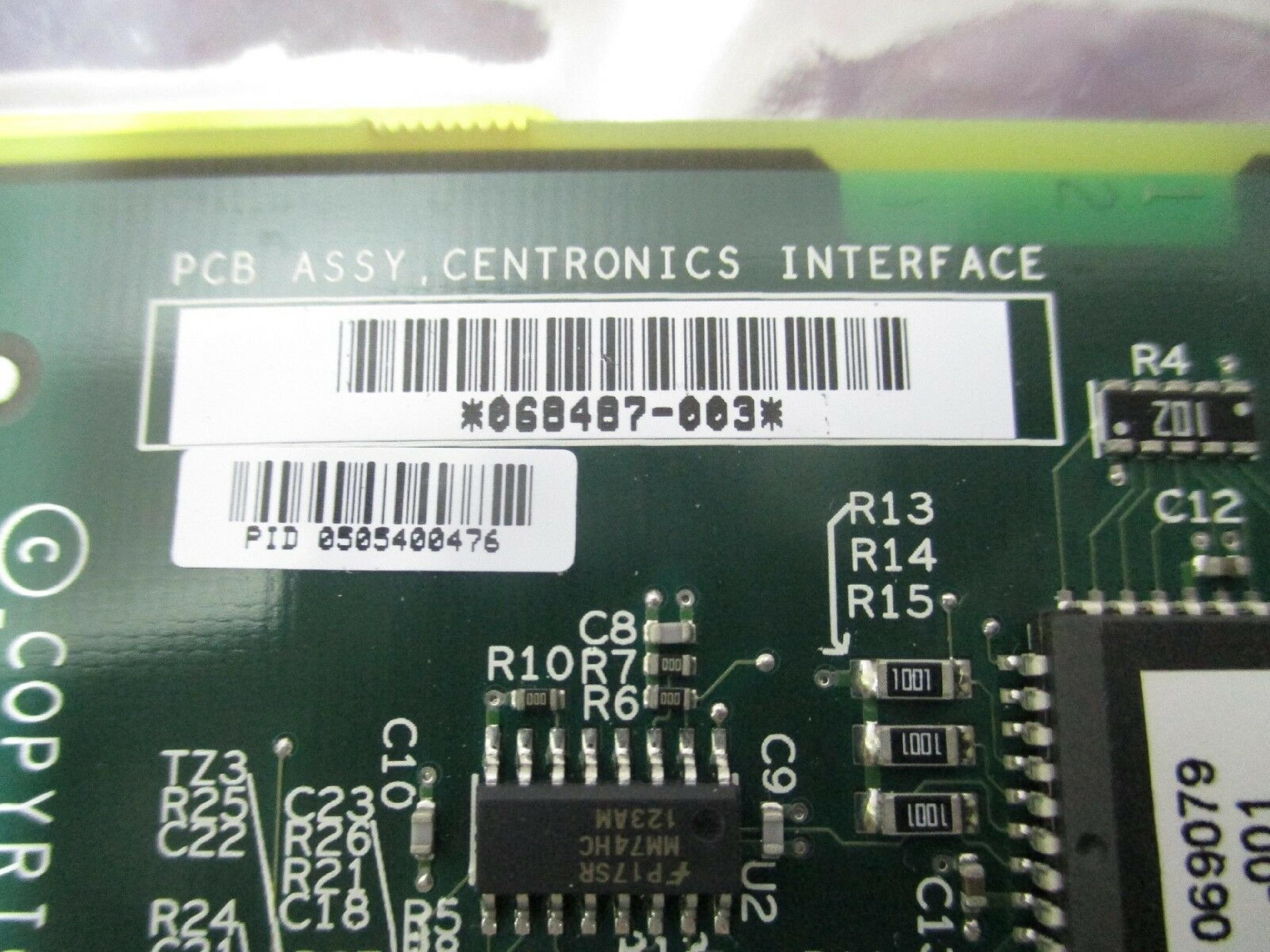 INTERMEC TECHNOLOGIES CORPORATION 068487-003 CENTRONICS INTERFACE PCB