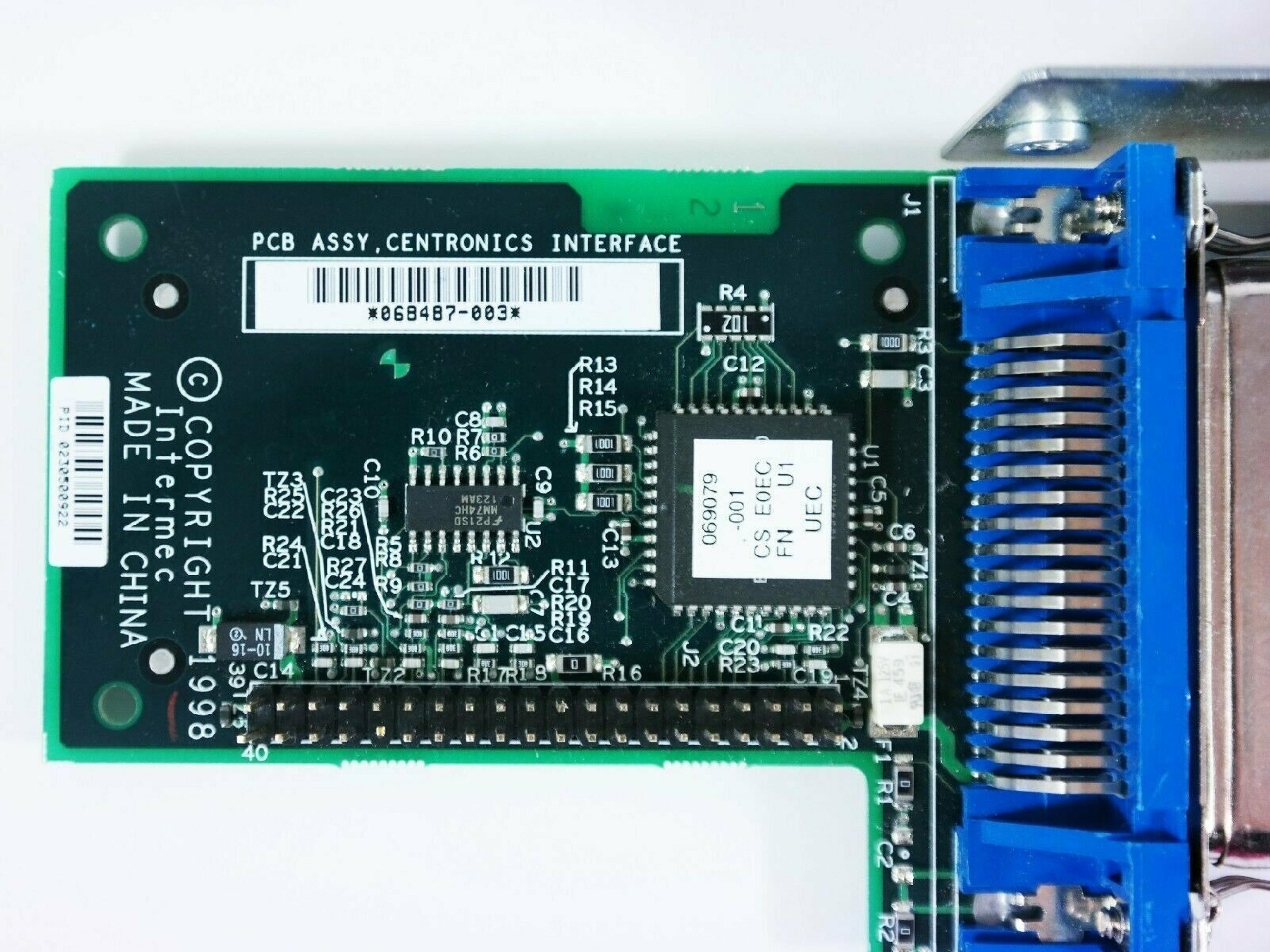 INTERMEC TECHNOLOGIES CORPORATION 068486-003 CENTRONICS INTERFACE PCB