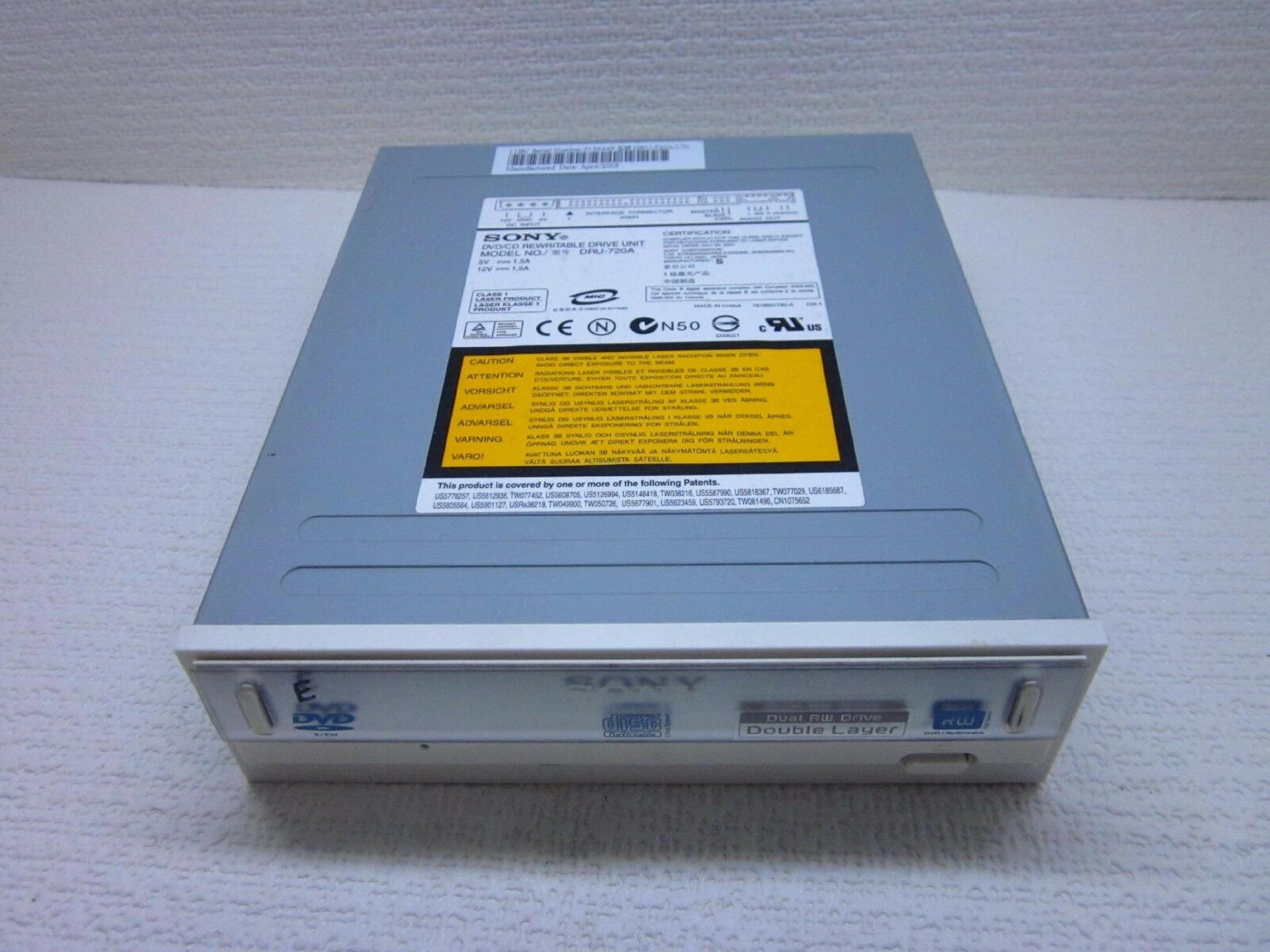 SONY DRU-720A 16X DVD/CD REWRITABLE DRIVE UNIT