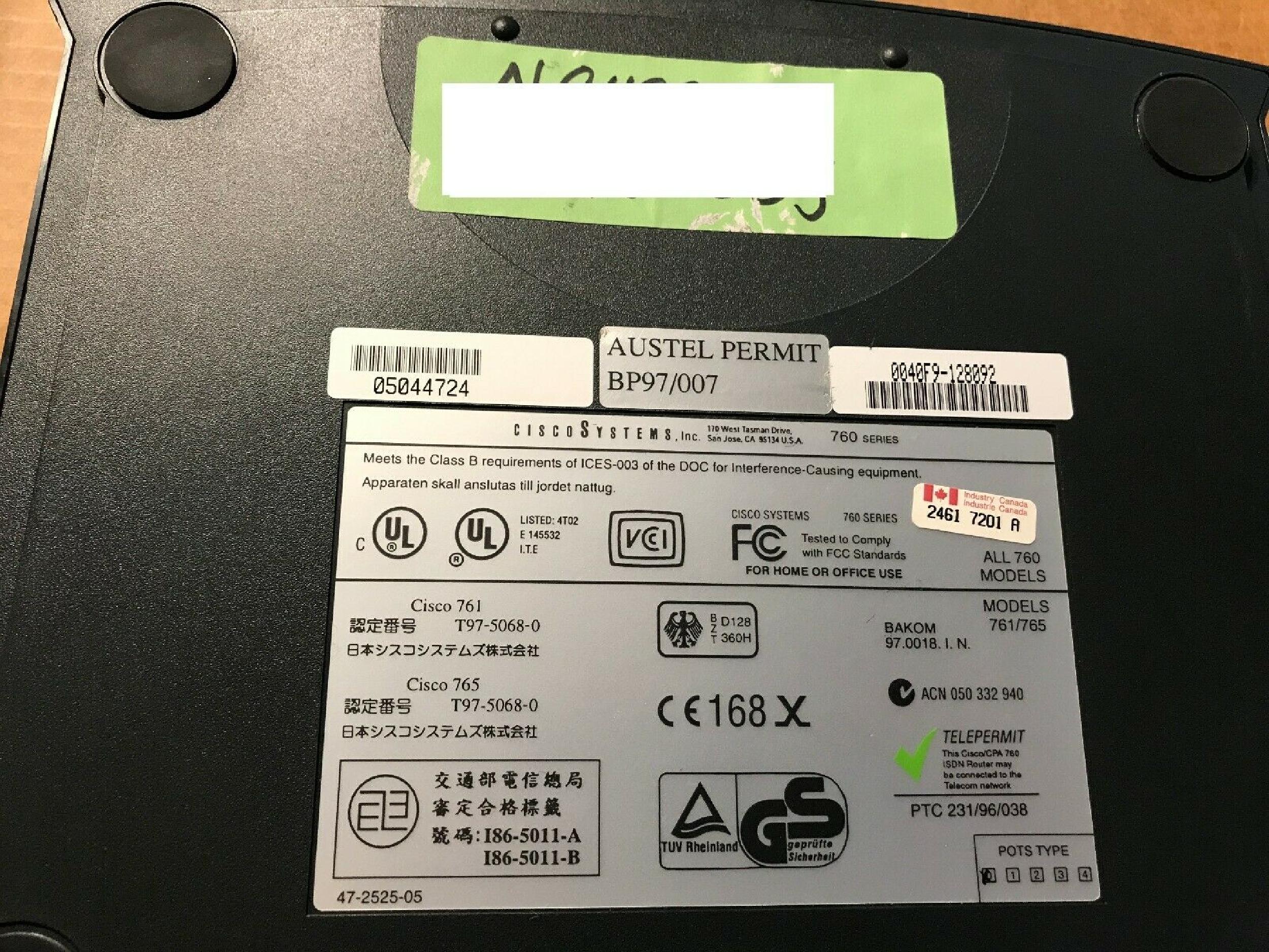 CISCO SYSTEMS 766 ISDN CISCO 766 ROUTER