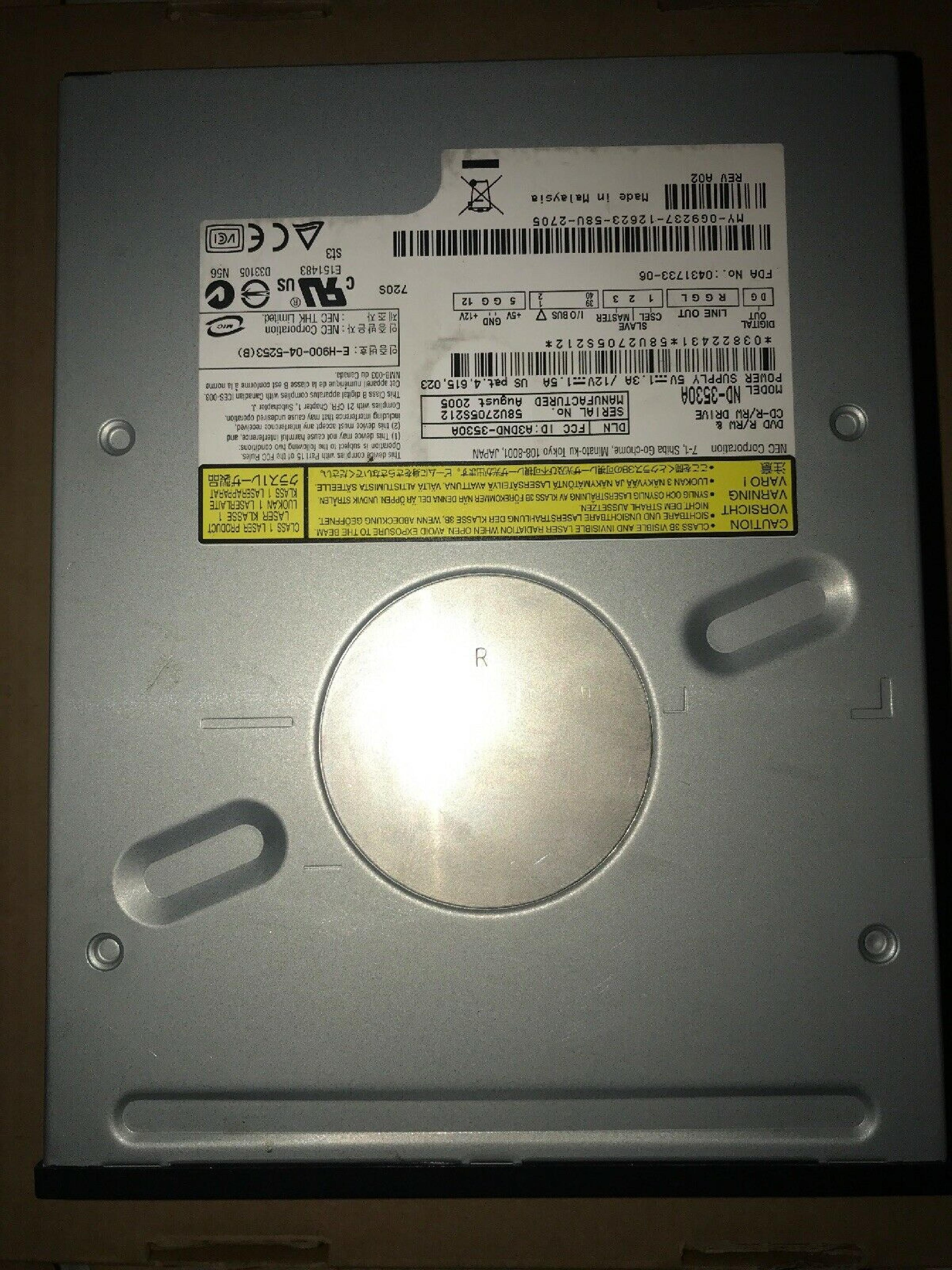 NEC ND-3530A 16X CD/DVDRW DRIVE WITH BLACK BEZEL