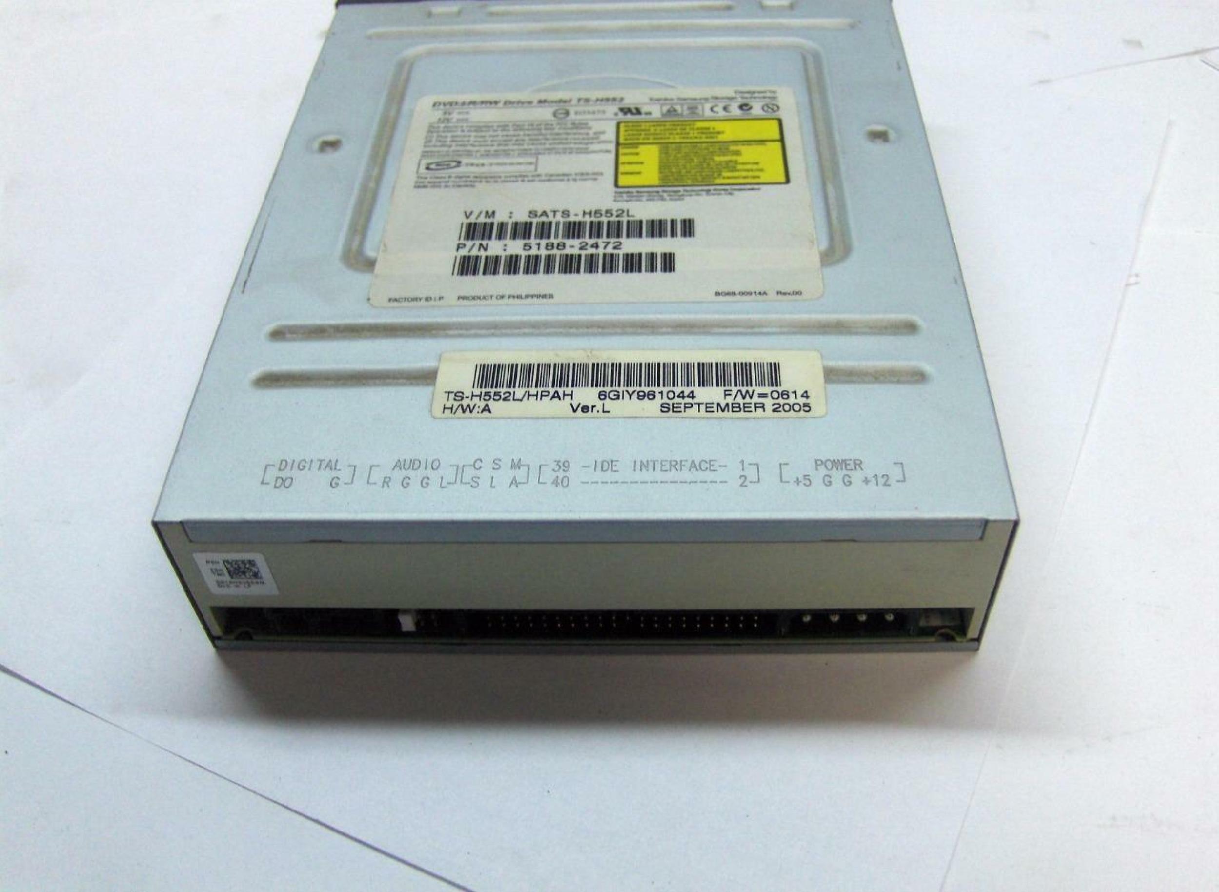 SAMSUNG TS-H552 DVD+R/+RW DRIVE WITH BLACK BEZEL