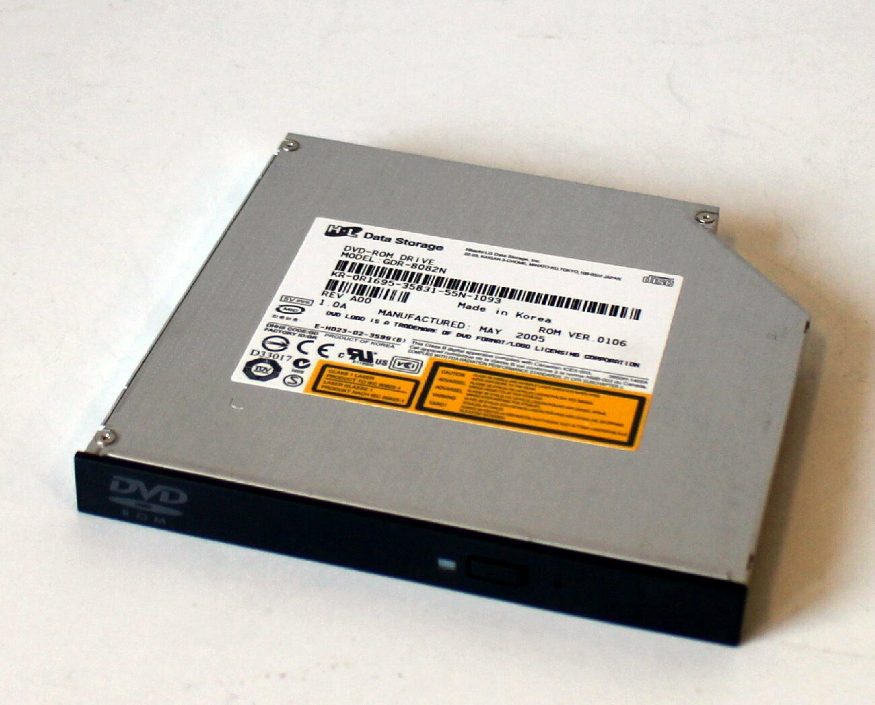 DELL 0R1695 SLIMLINE DVD DRIVE WITH BLACK BEZEL