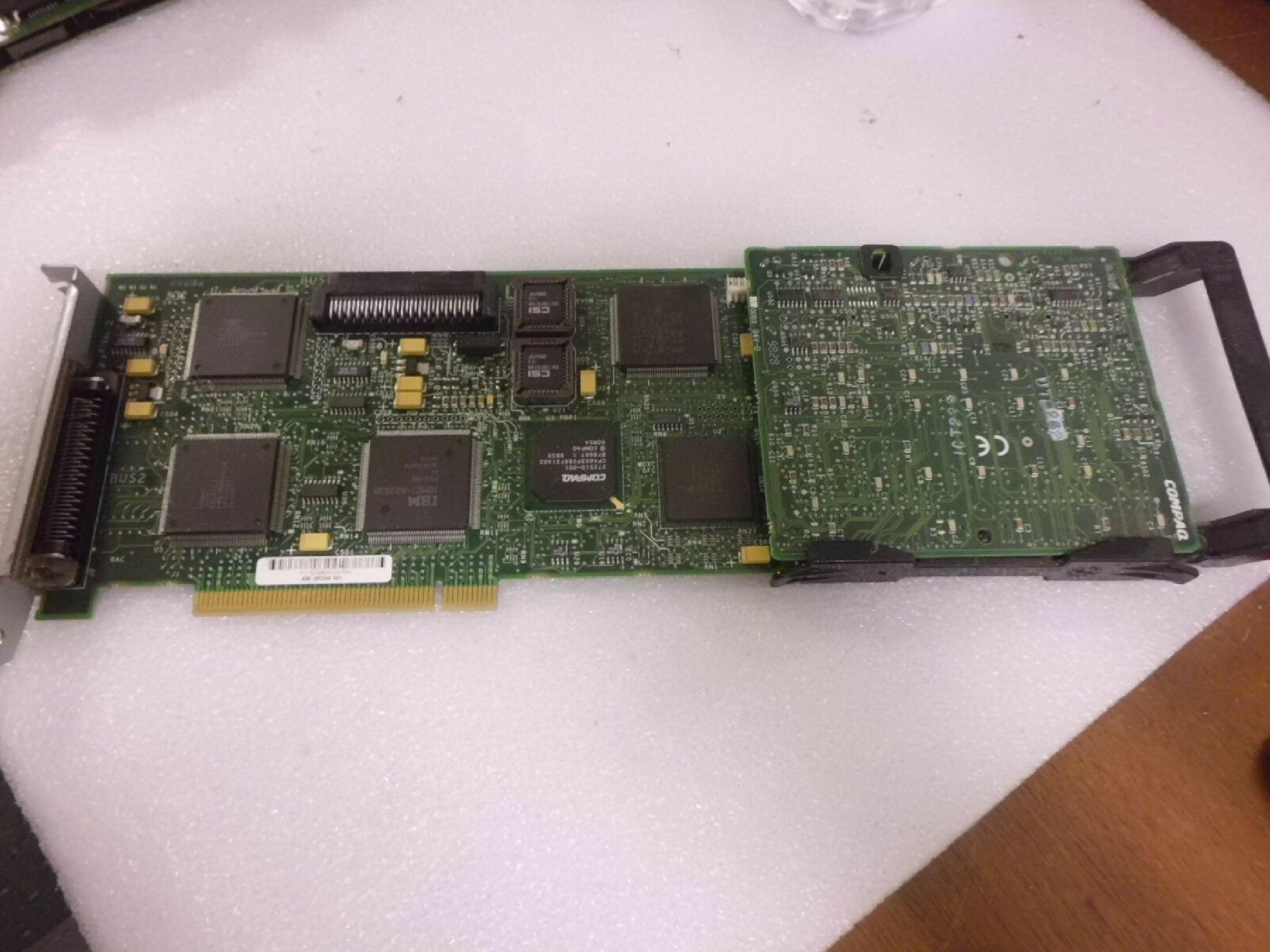 COMPAQ / HEWLETT PACKARD / HP 295244-001 68PIN SCSI RAID 2DH ARRAY CONTROLLER PCI WITH BATTERY CARD