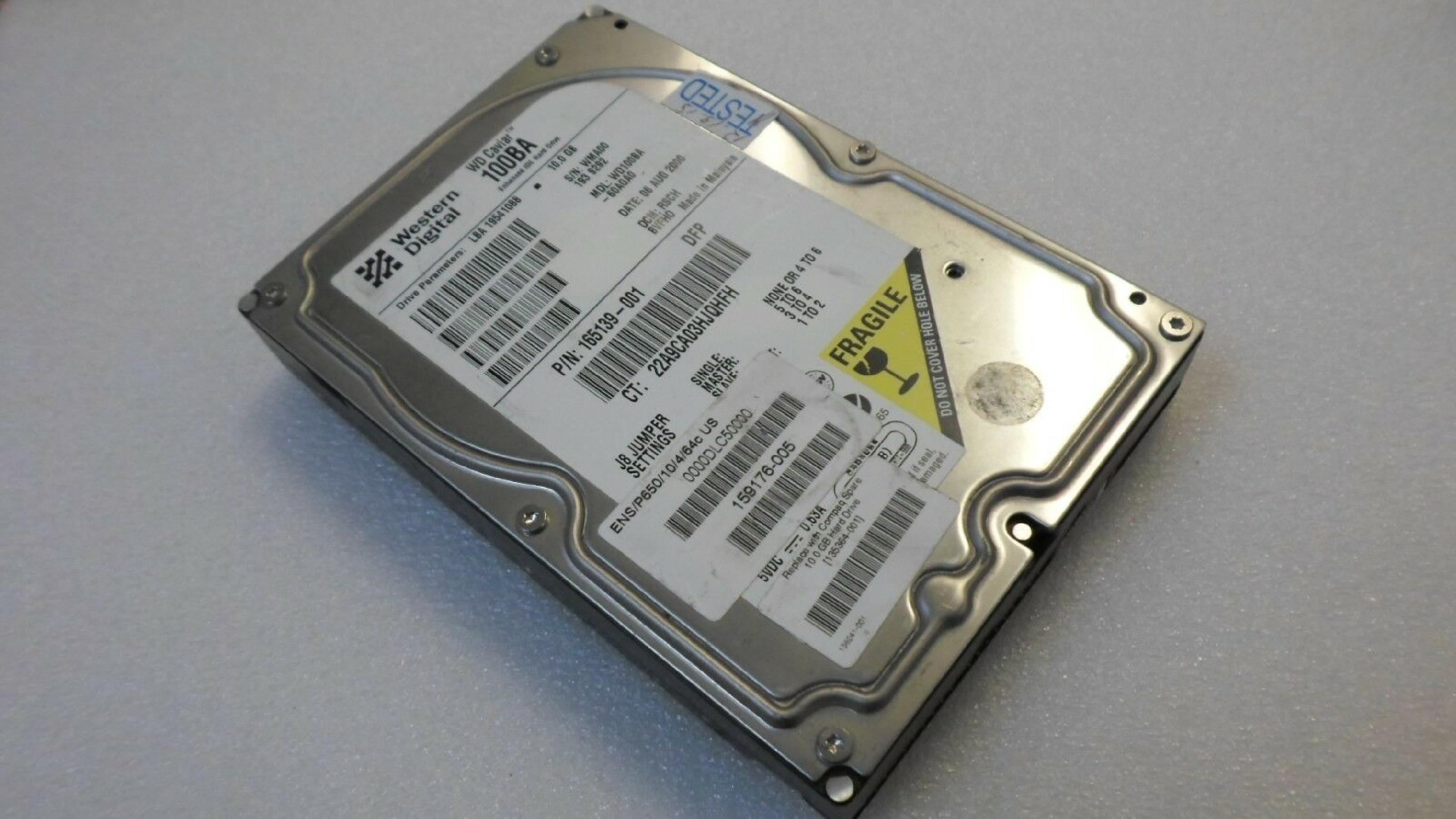 WESTERN DIGITAL / WD WD100BA-60AGA0 10GB IDE 3.5INCH 5400RPM HARD DRIVE