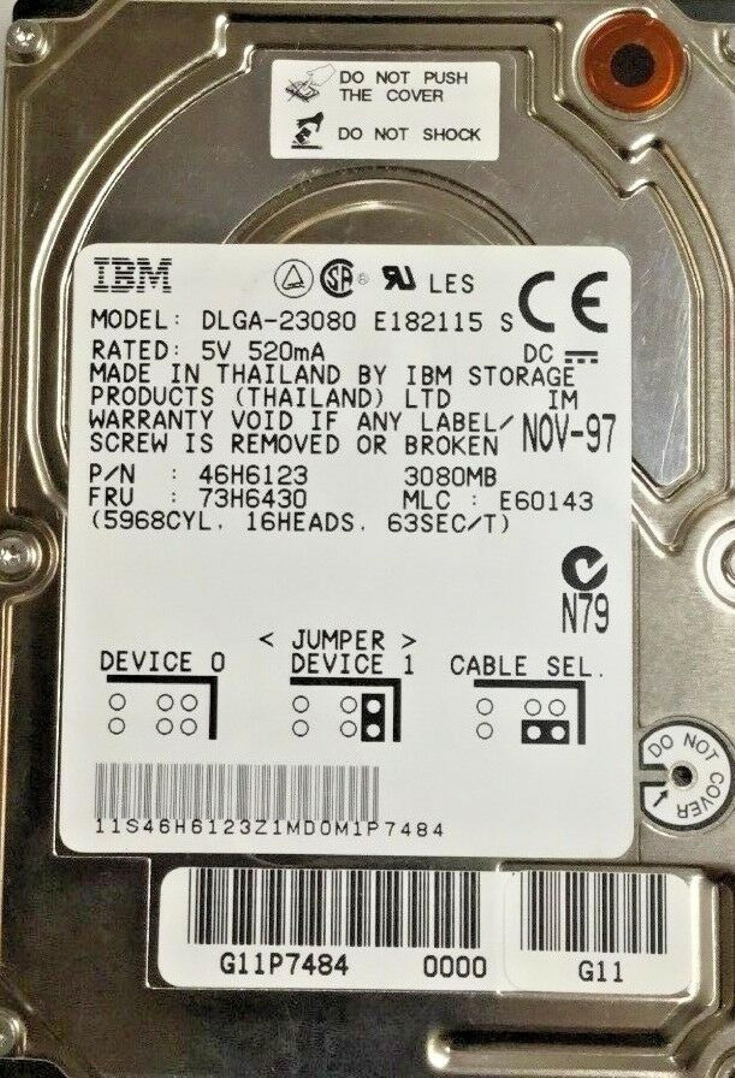 IBM 73H6430 3GB 2.5 INCH HARD DRIVE - HP SERVICE SPARE