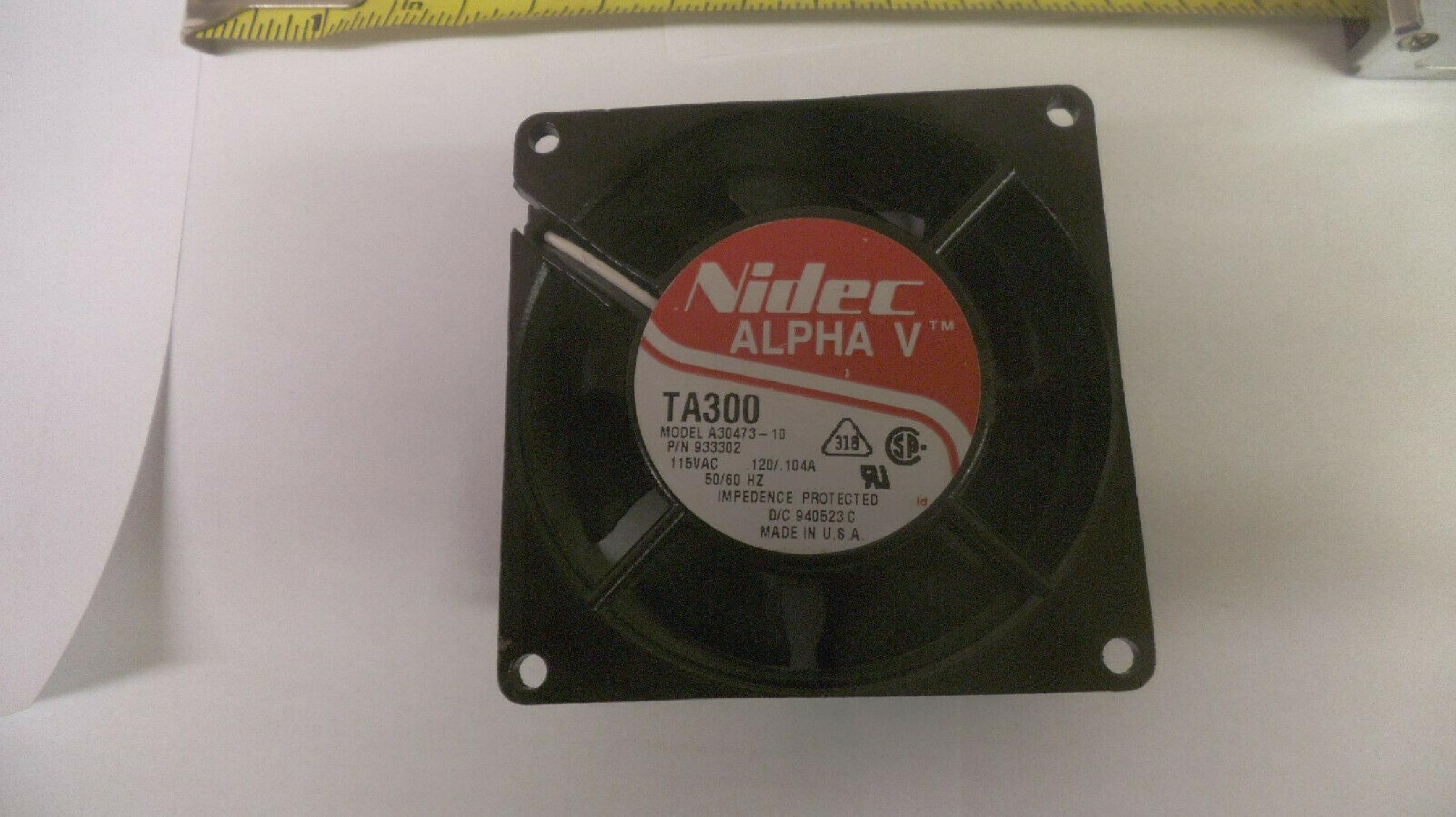 NIDEC TA300 ALPHA V 115VAC .120/.104A 50/60HZ FAN 230V AC 90MM BY 38MM 2PIN 2 WIRES