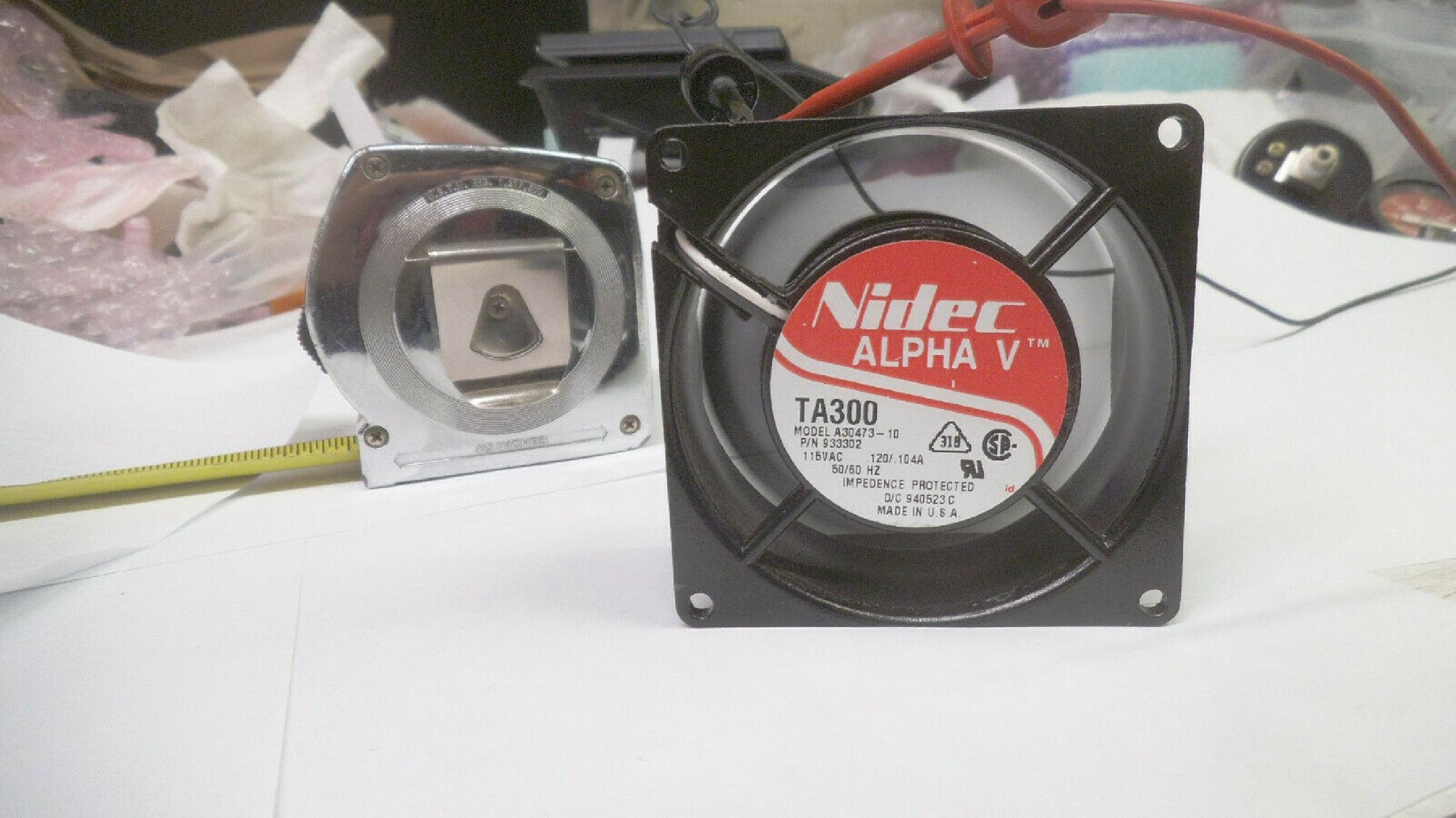 NIDEC TA300 ALPHA V 115VAC .120/.104A 50/60HZ FAN 230V AC 90MM BY 38MM 2PIN 2 WIRES