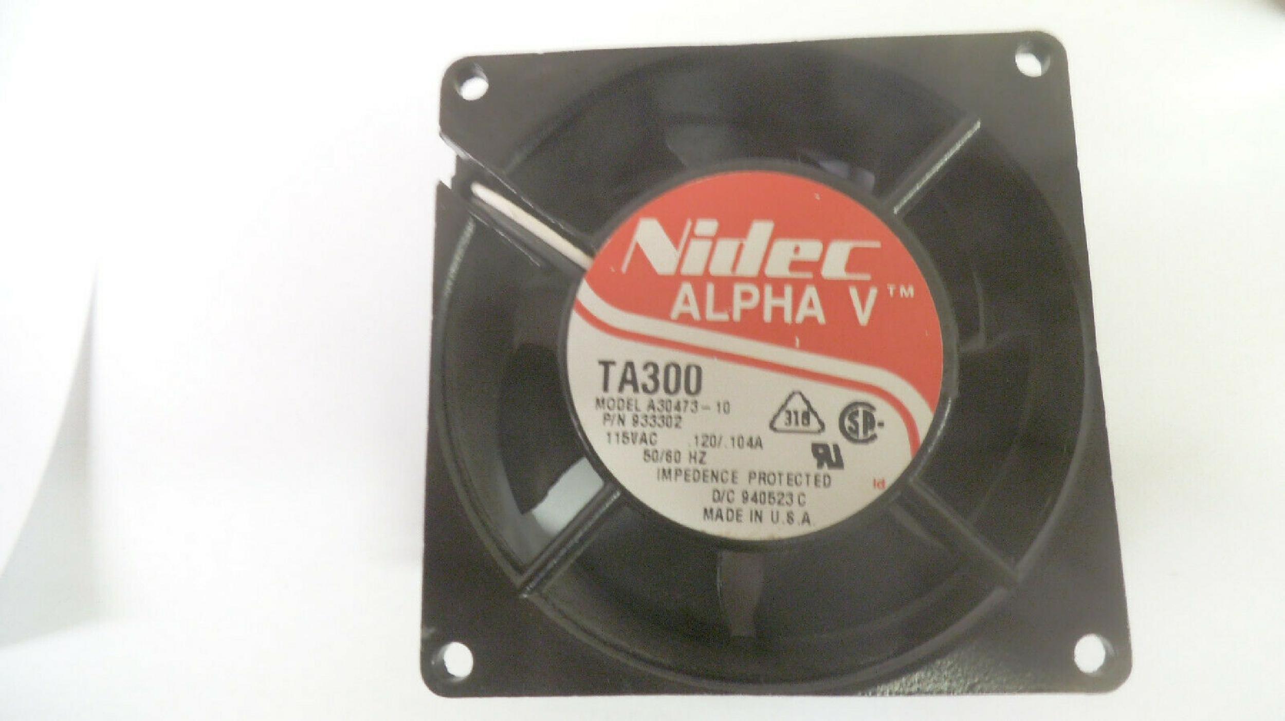 NIDEC TA300 ALPHA V 115VAC .120/.104A 50/60HZ FAN 230V AC 90MM BY 38MM 2PIN 2 WIRES