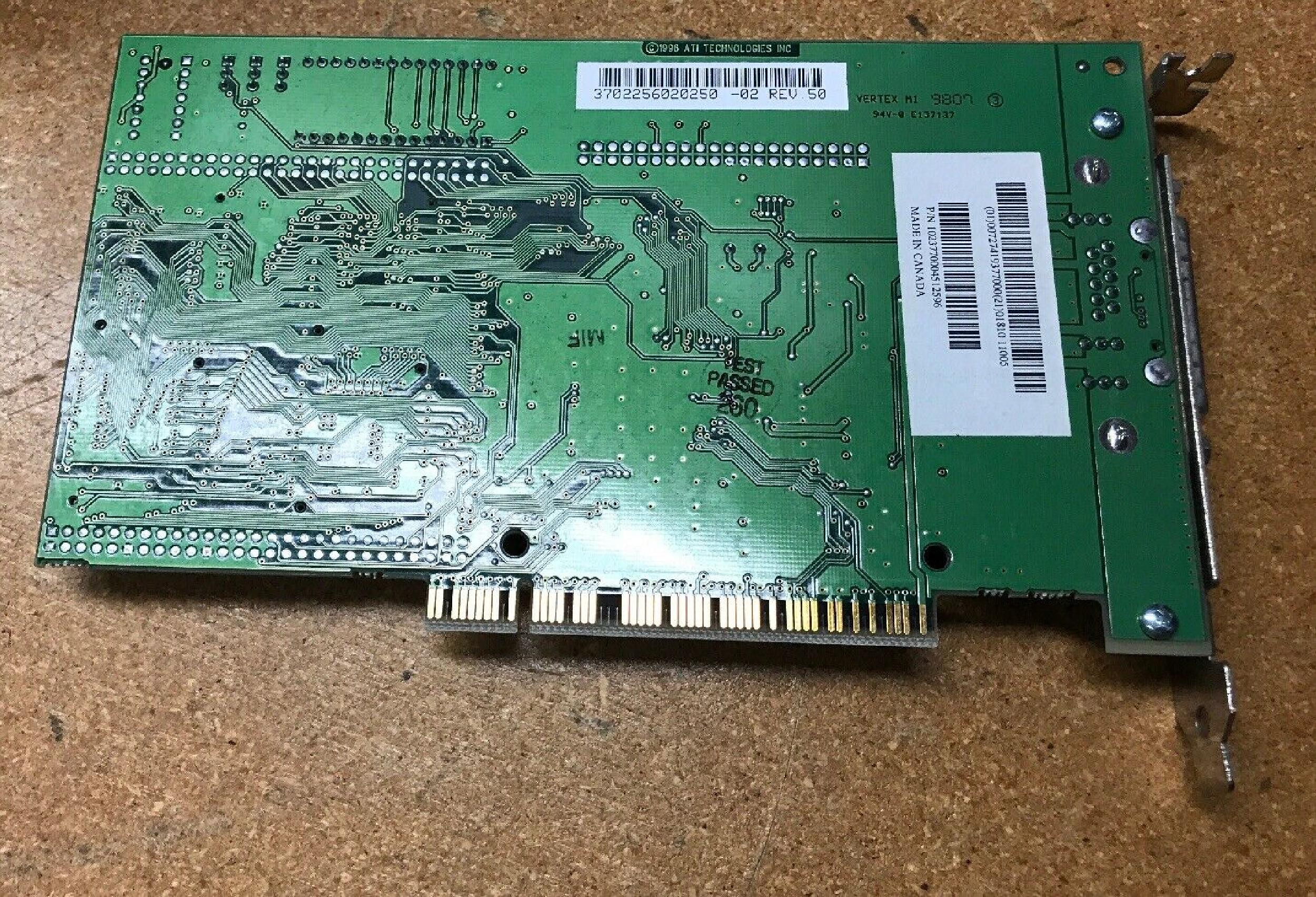 ATI 109-37700-00 SUN 109-37700-00 MACH64 PCI VIDEO CARD 370 2256 13W3M PORT