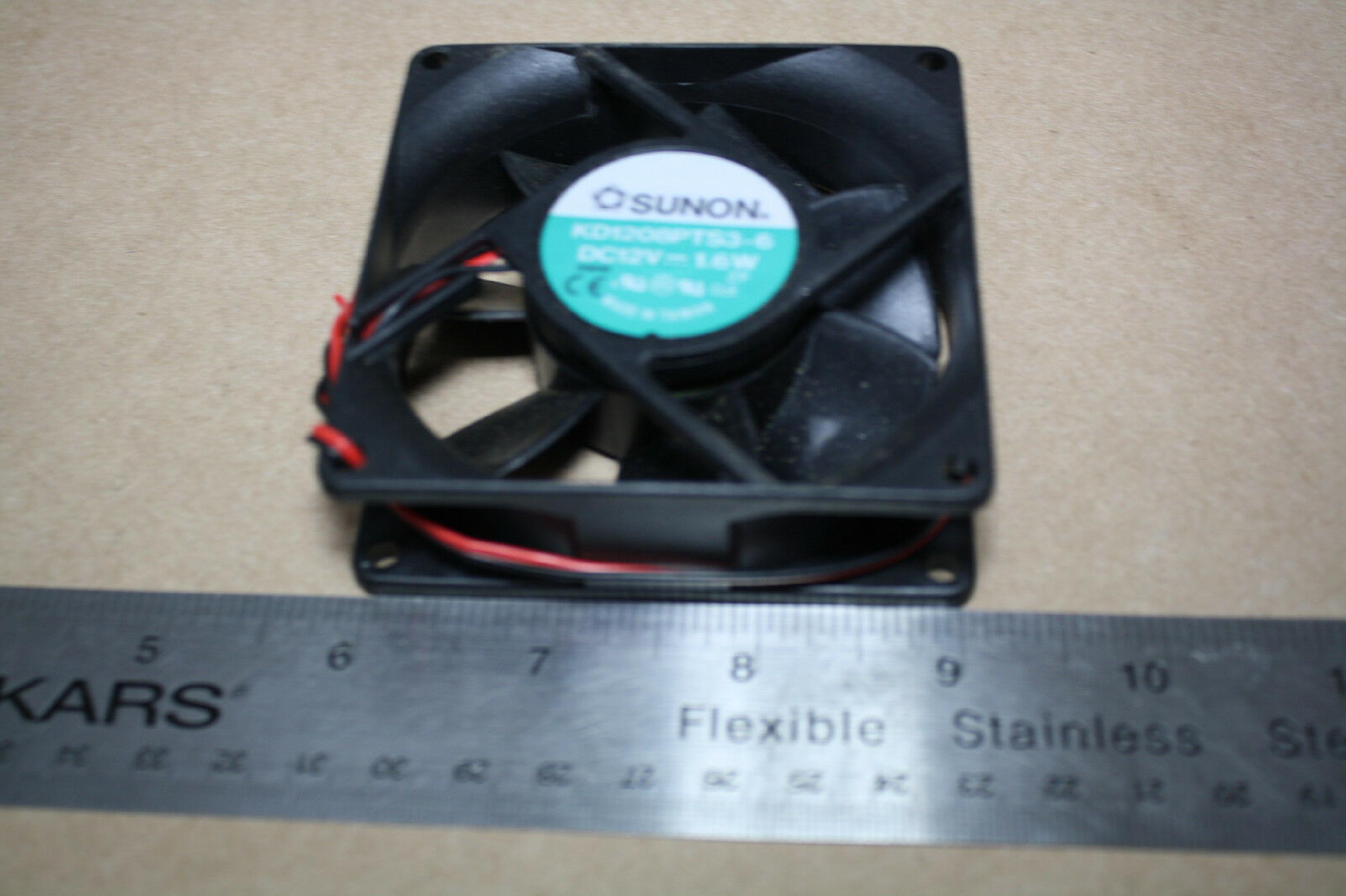 SUNON KD1208PTS3-6 12VDC 1.4W FAN - 80MM X 25MM WITH 12 INCH MOLEX CONNECTOR