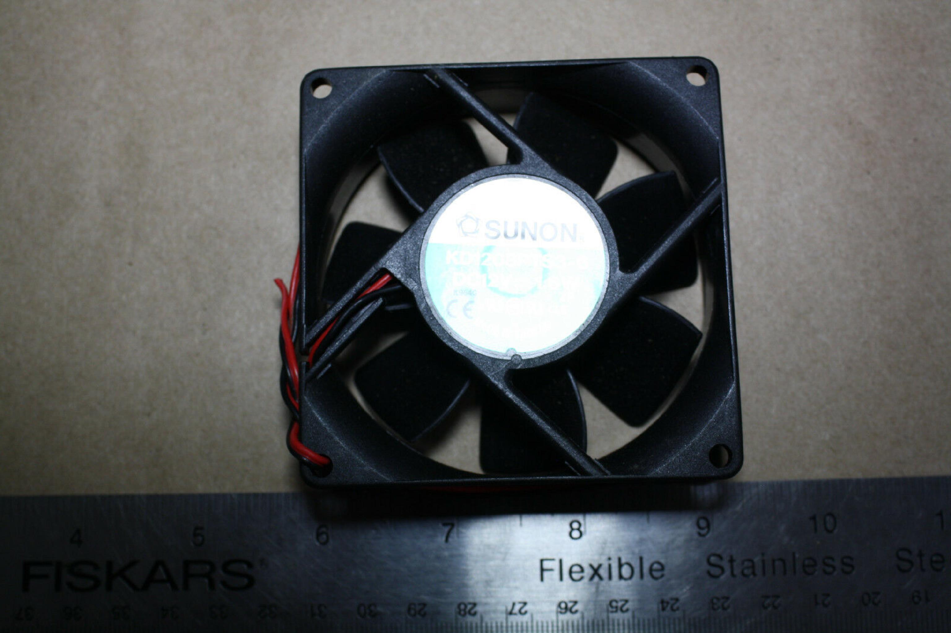 SUNON KD1208PTS3-6 12VDC 1.4W FAN - 80MM X 25MM WITH 12 INCH MOLEX CONNECTOR