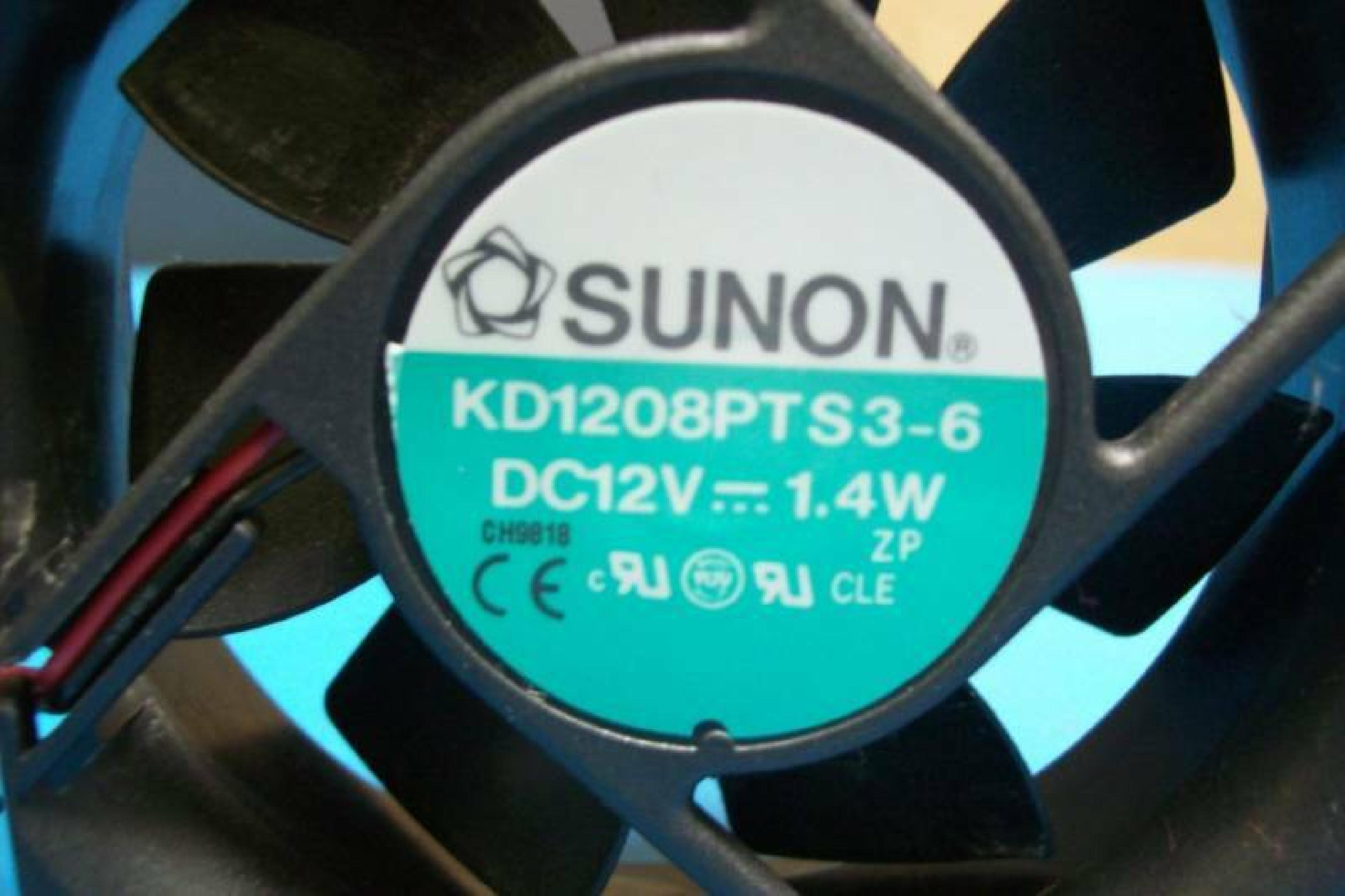 SUNON KD1208PTS3-6 12VDC 1.4W FAN - 80MM X 25MM WITH 12 INCH MOLEX CONNECTOR