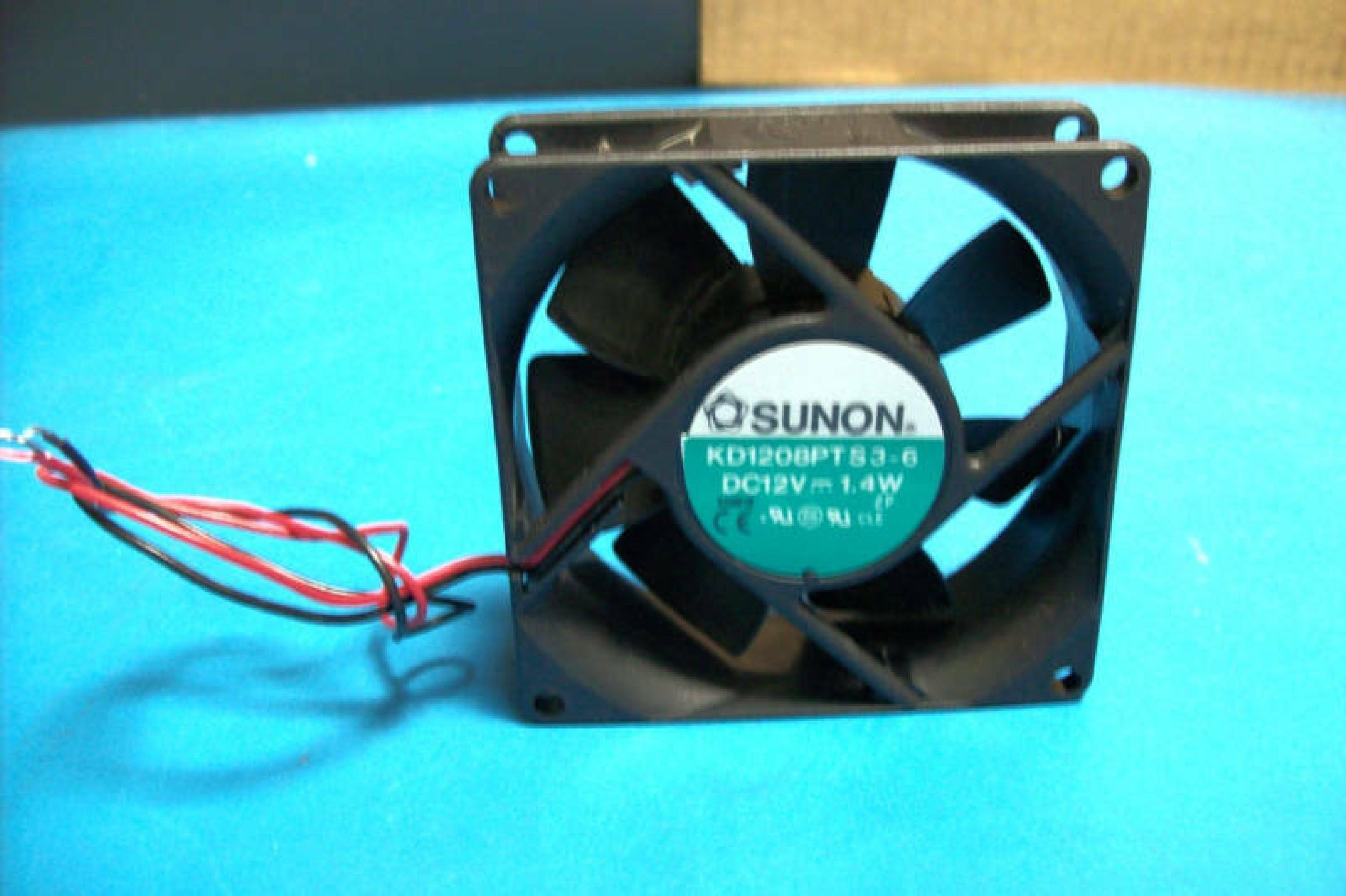 SUNON KD1208PTS3-6 12VDC 1.4W FAN - 80MM X 25MM WITH 12 INCH MOLEX CONNECTOR