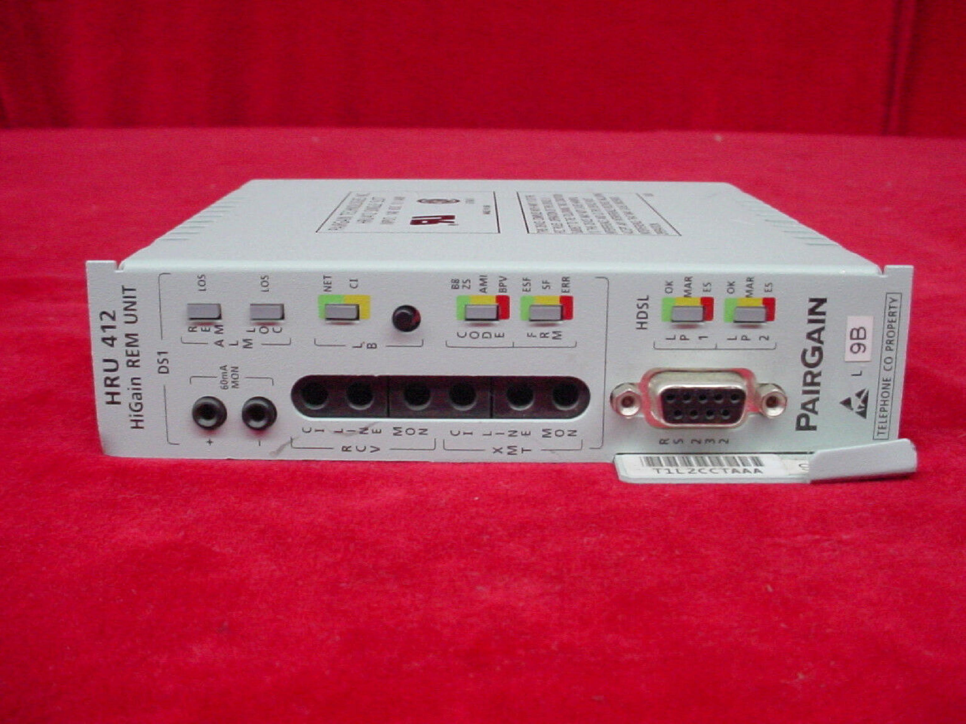 PAIRGAIN TECHNOLOGIES HRU412 HIGAIN REM UNIT