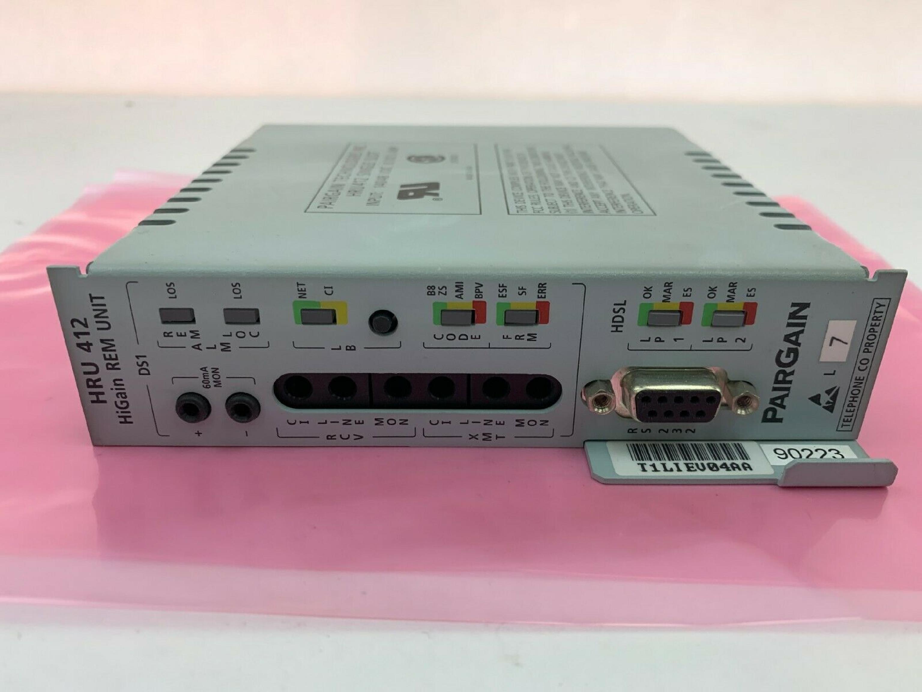 PAIRGAIN TECHNOLOGIES HRU412 HIGAIN REM UNIT