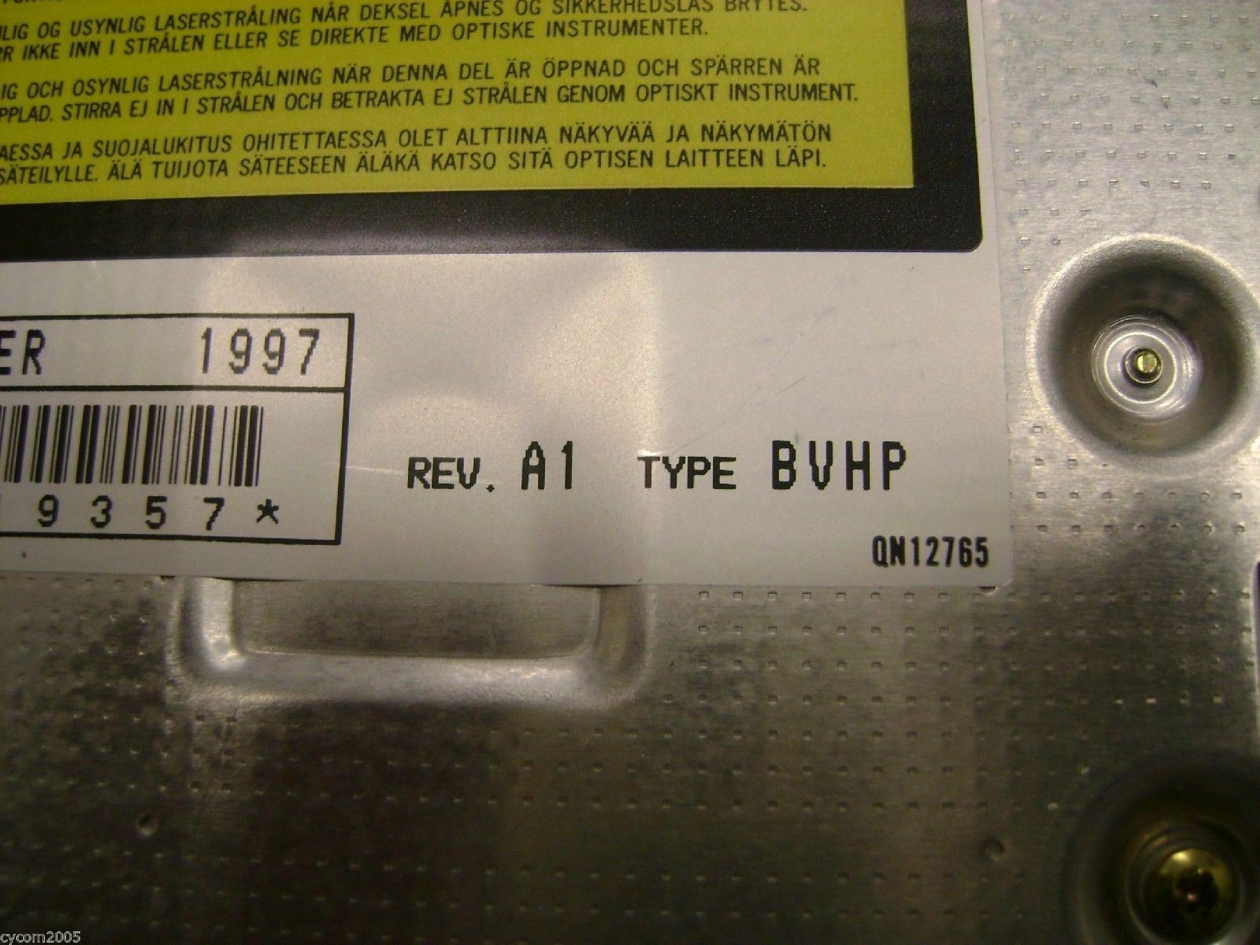 COMPAQ / HEWLETT PACKARD / HP 286466-605 DVD ROM DRIVE WITH BLACK BEZEL