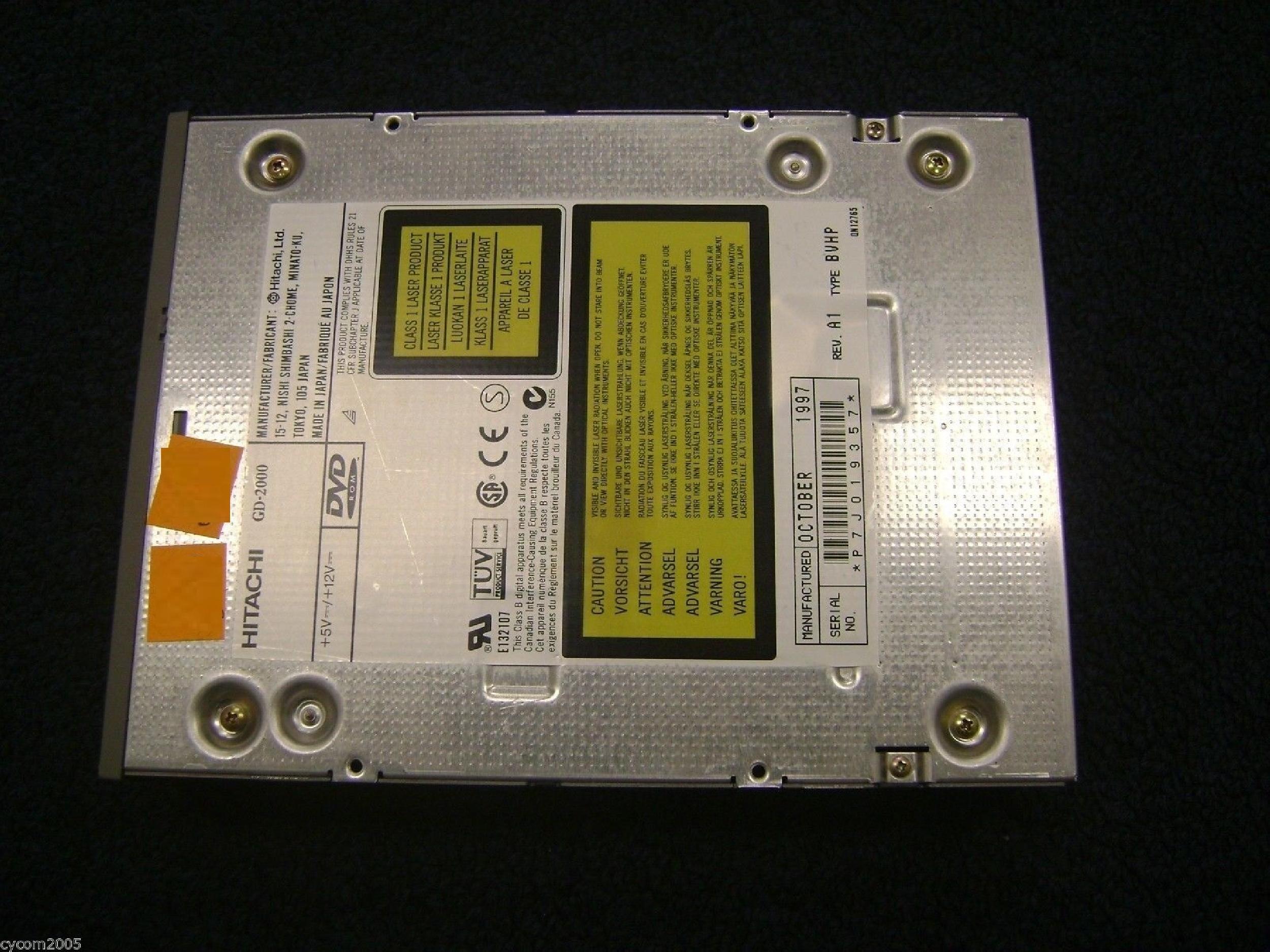 COMPAQ / HEWLETT PACKARD / HP 286466-605 DVD ROM DRIVE WITH BLACK BEZEL