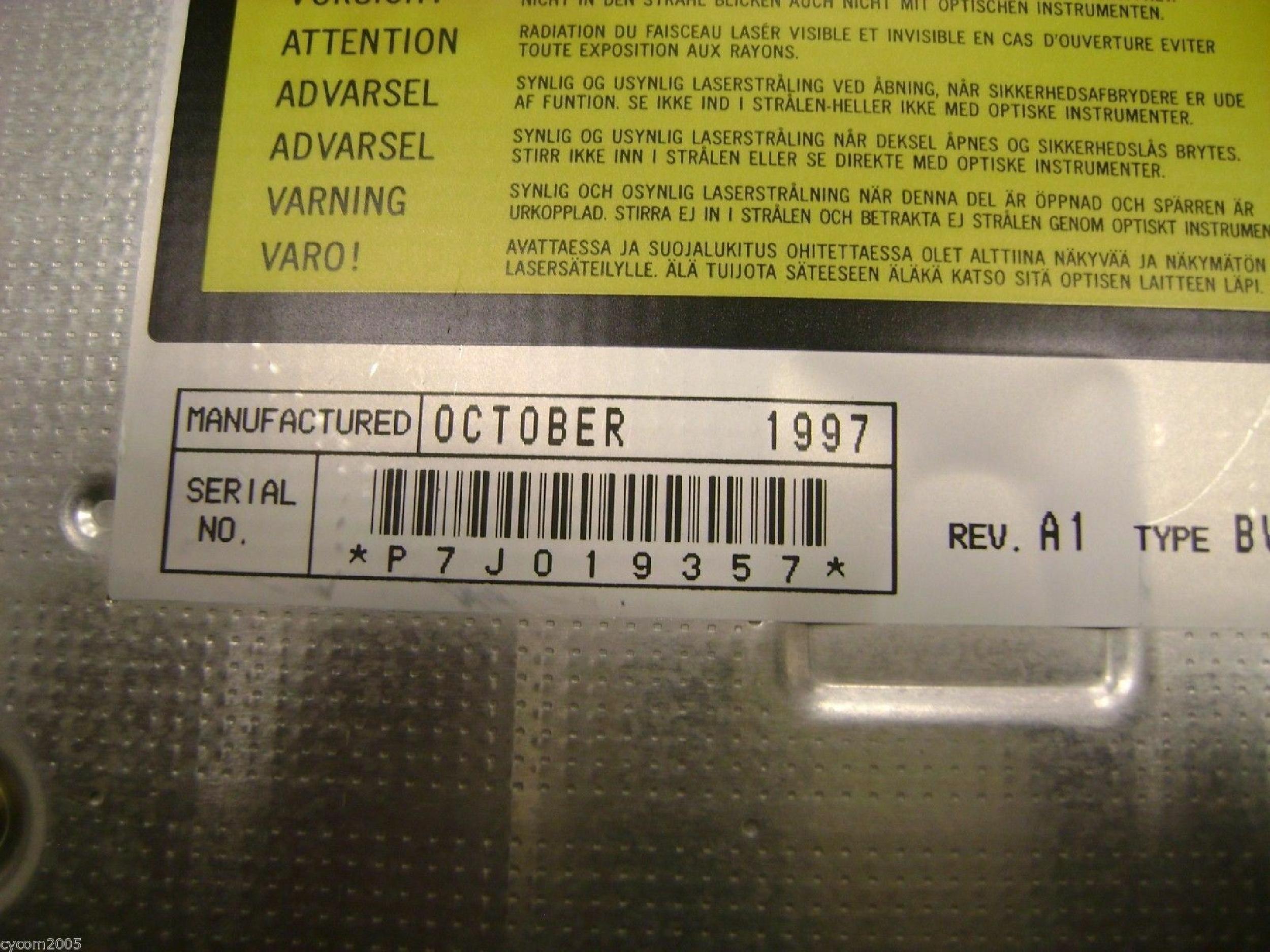 COMPAQ / HEWLETT PACKARD / HP 286466-605 DVD ROM DRIVE WITH BLACK BEZEL