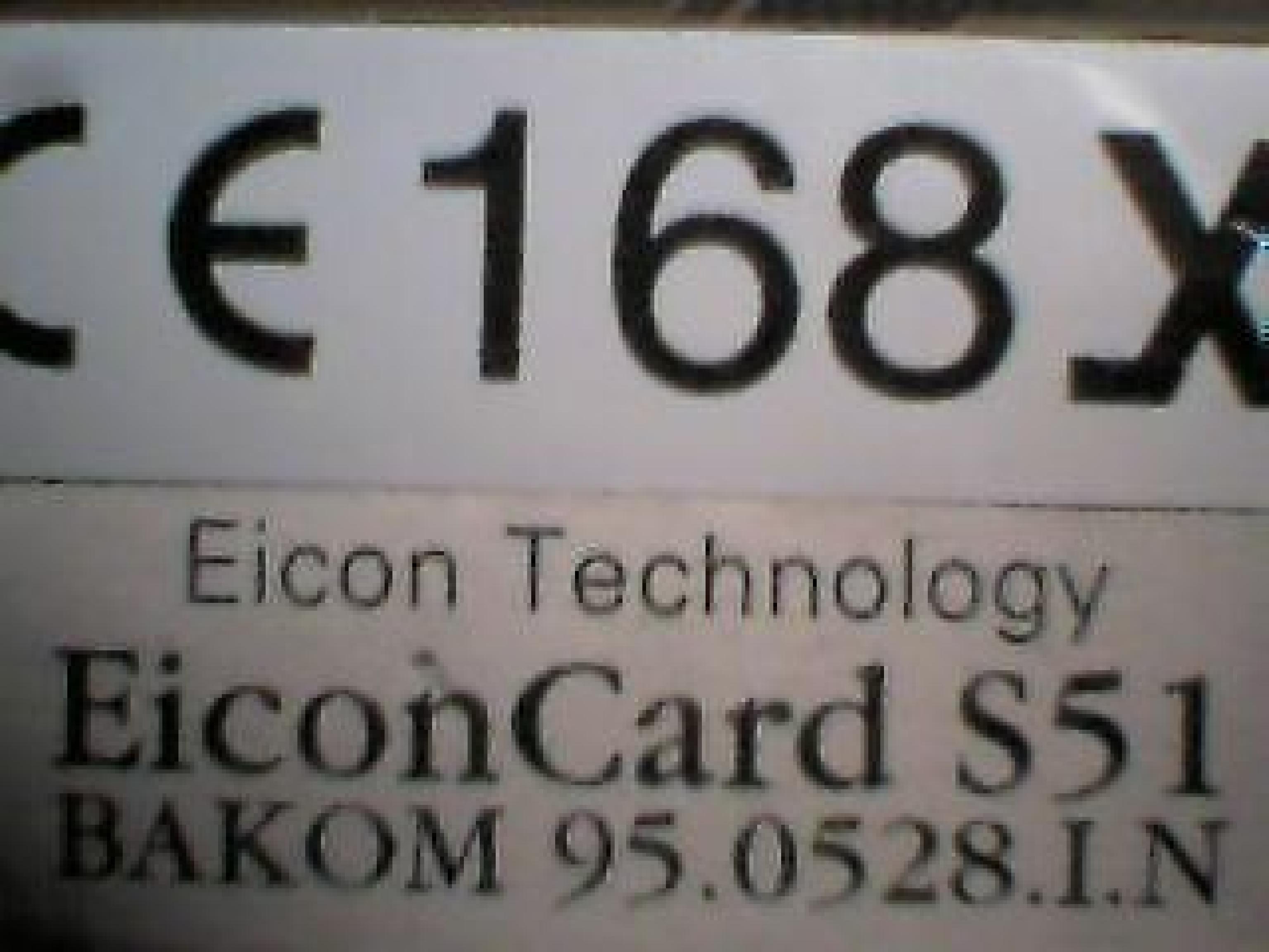 EICON TEC 030-345-02 ISA WAN ADAPTER