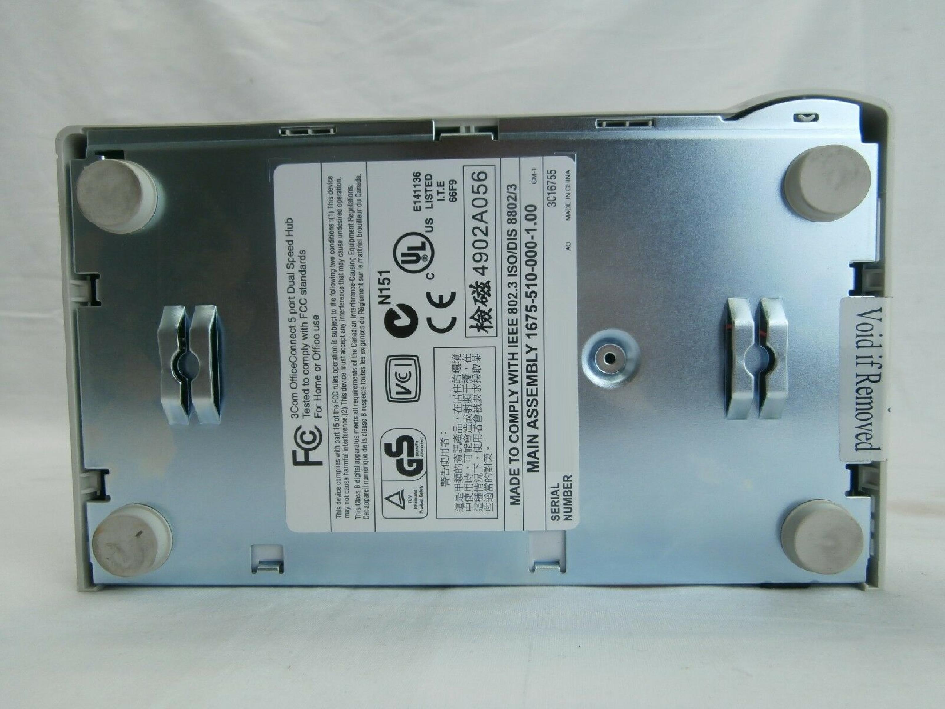 3COM / HP / HEWLETT PACKARD 1675-510-000-1.00 OFFICECONNECT DUAL SPEED HUB 5 PORT 10/100