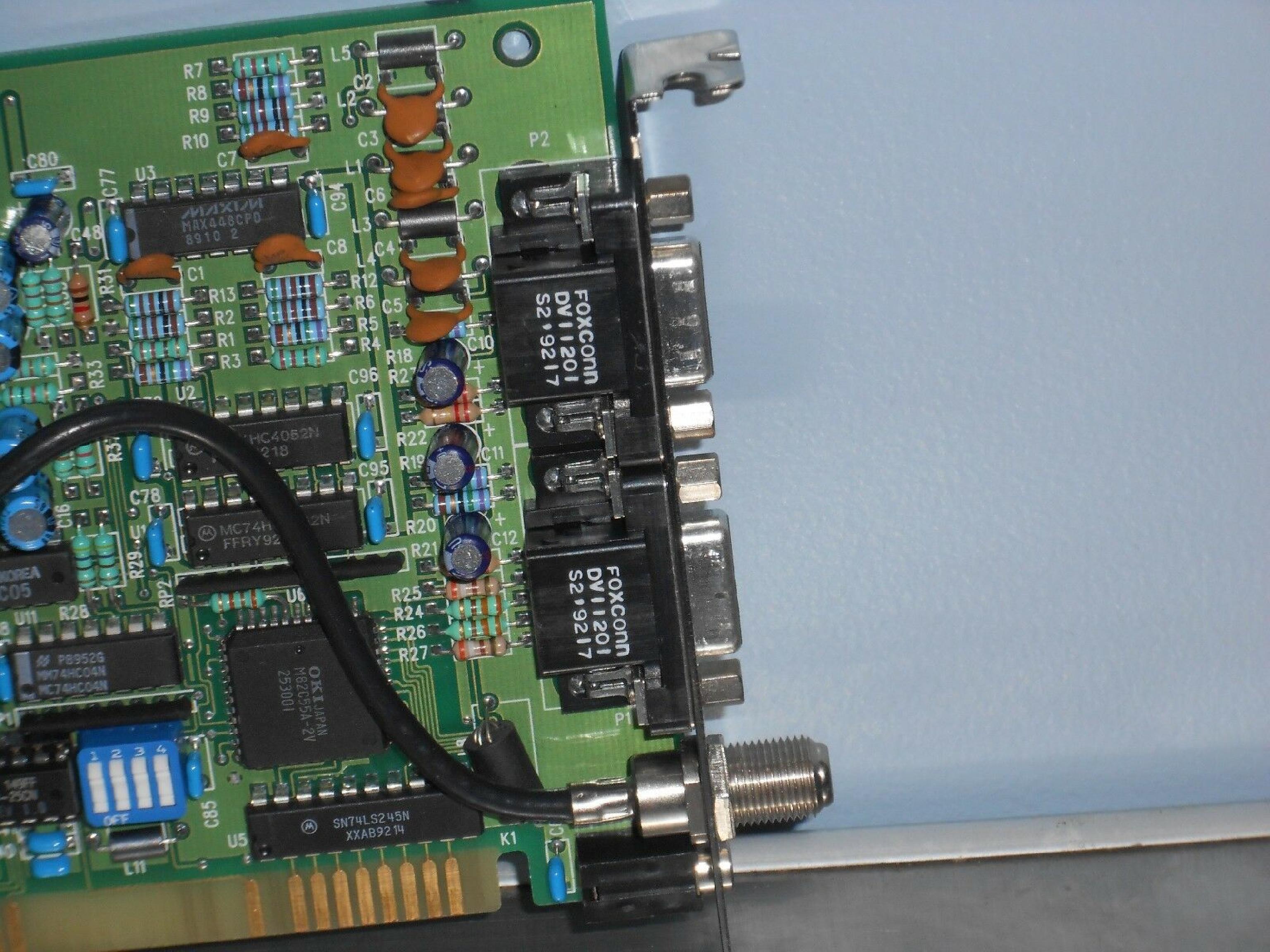 VISIONEX 301-500-003 RF RECEIVER CARD WITH COAX AND DUAL 15PIN CONNECTORS