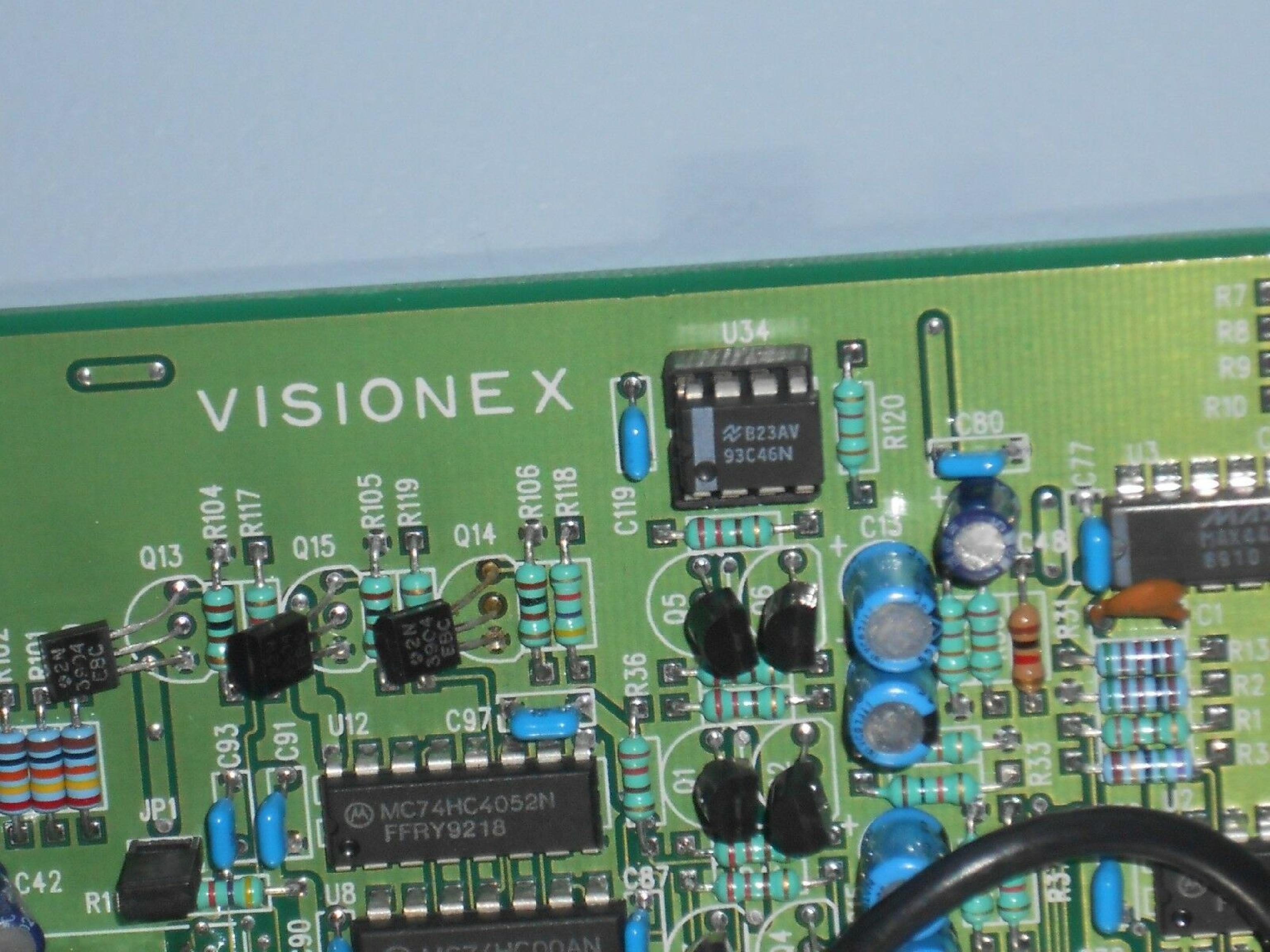 VISIONEX 301-500-003 RF RECEIVER CARD WITH COAX AND DUAL 15PIN CONNECTORS