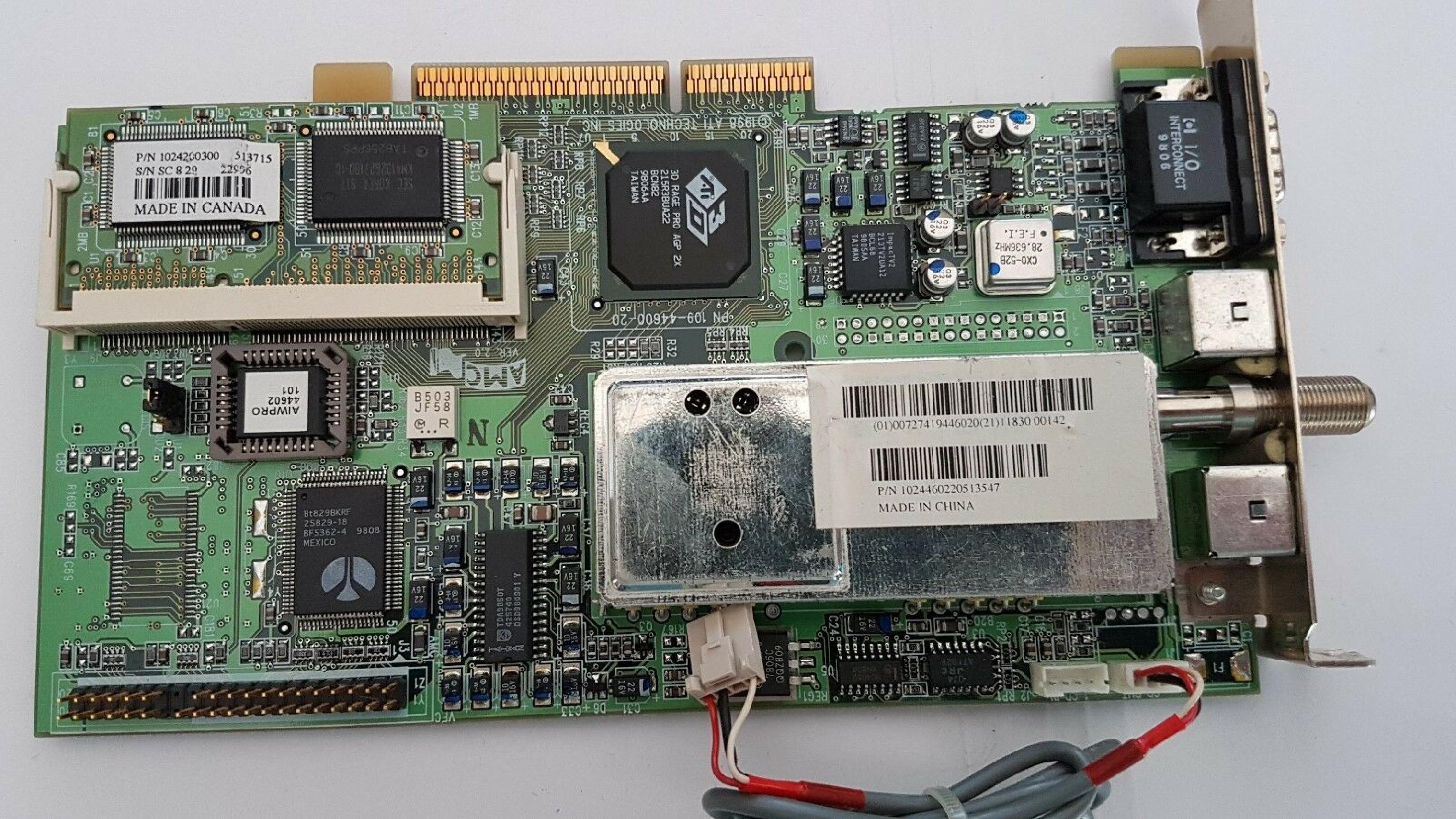 ATI 109-44600-20 RAGE PRO TURBO AGP VIDEO CARD