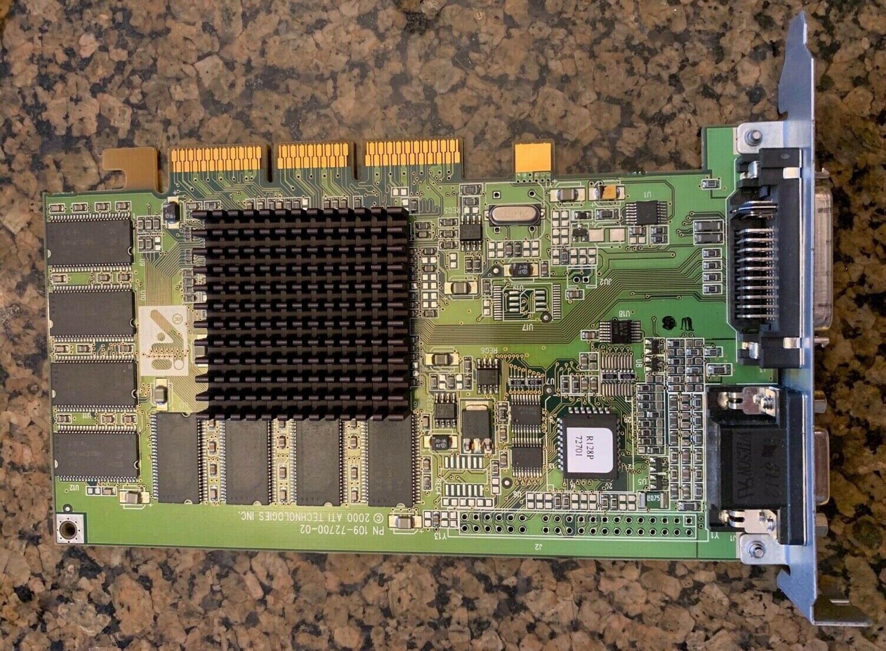 ATI 109-72700-01 RAGE 128PRO 16MB AGP GRAPHICS CARD