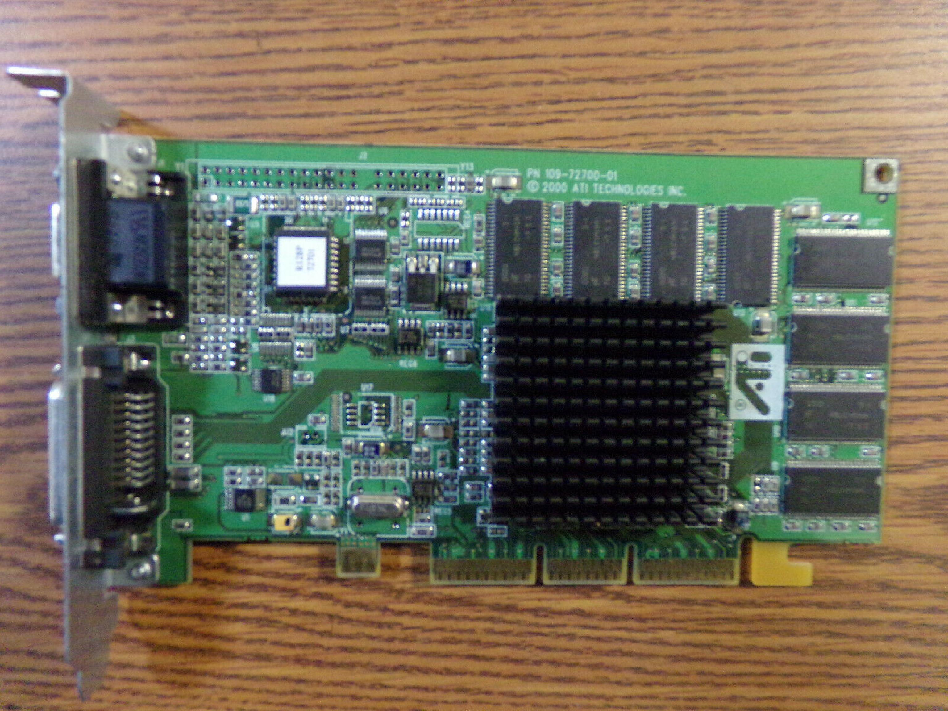 ATI 1027270102 RAGE 128PRO 16MB AGP GRAPHICS CARD