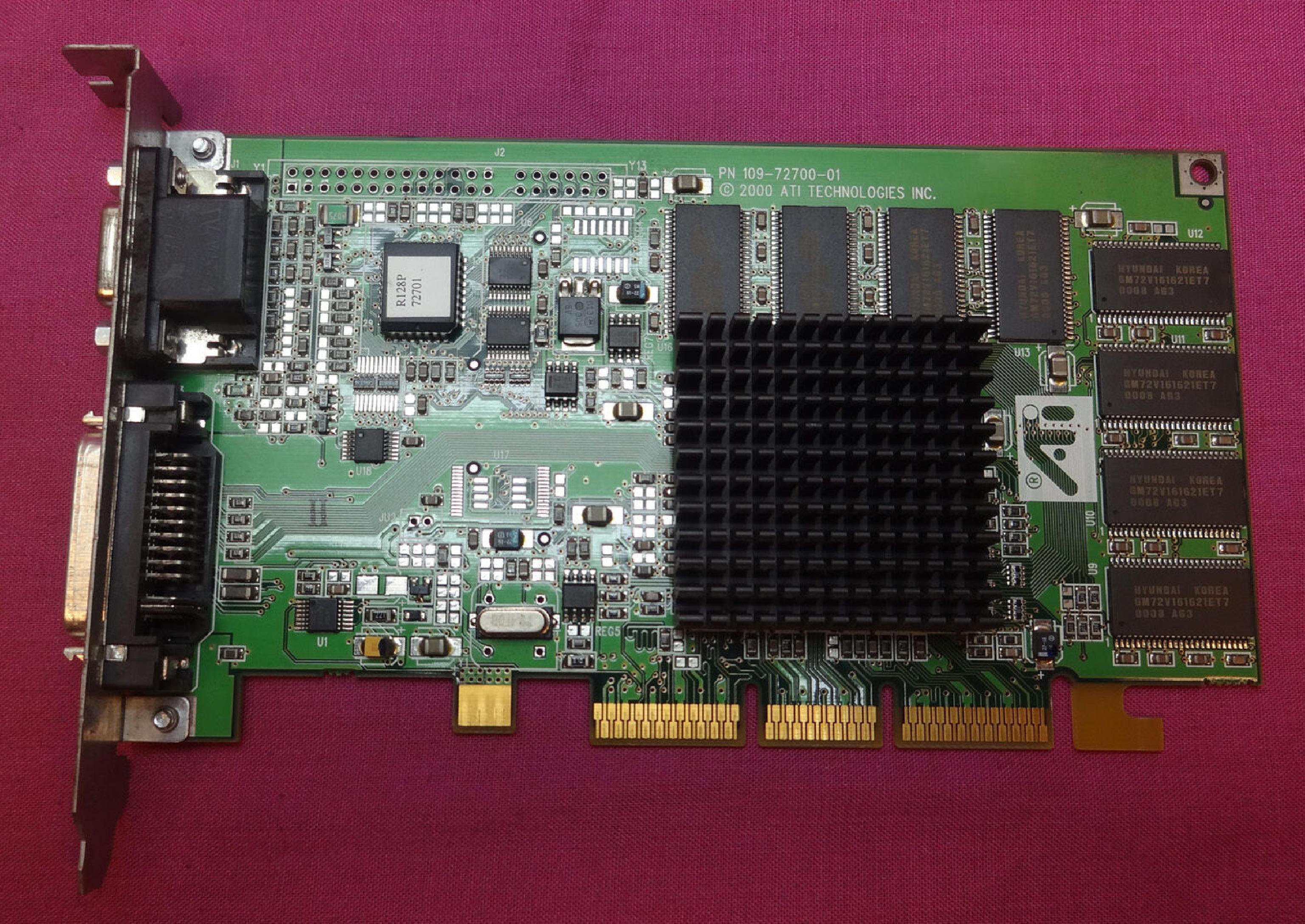 ATI 1027270102 RAGE 128PRO 16MB AGP GRAPHICS CARD