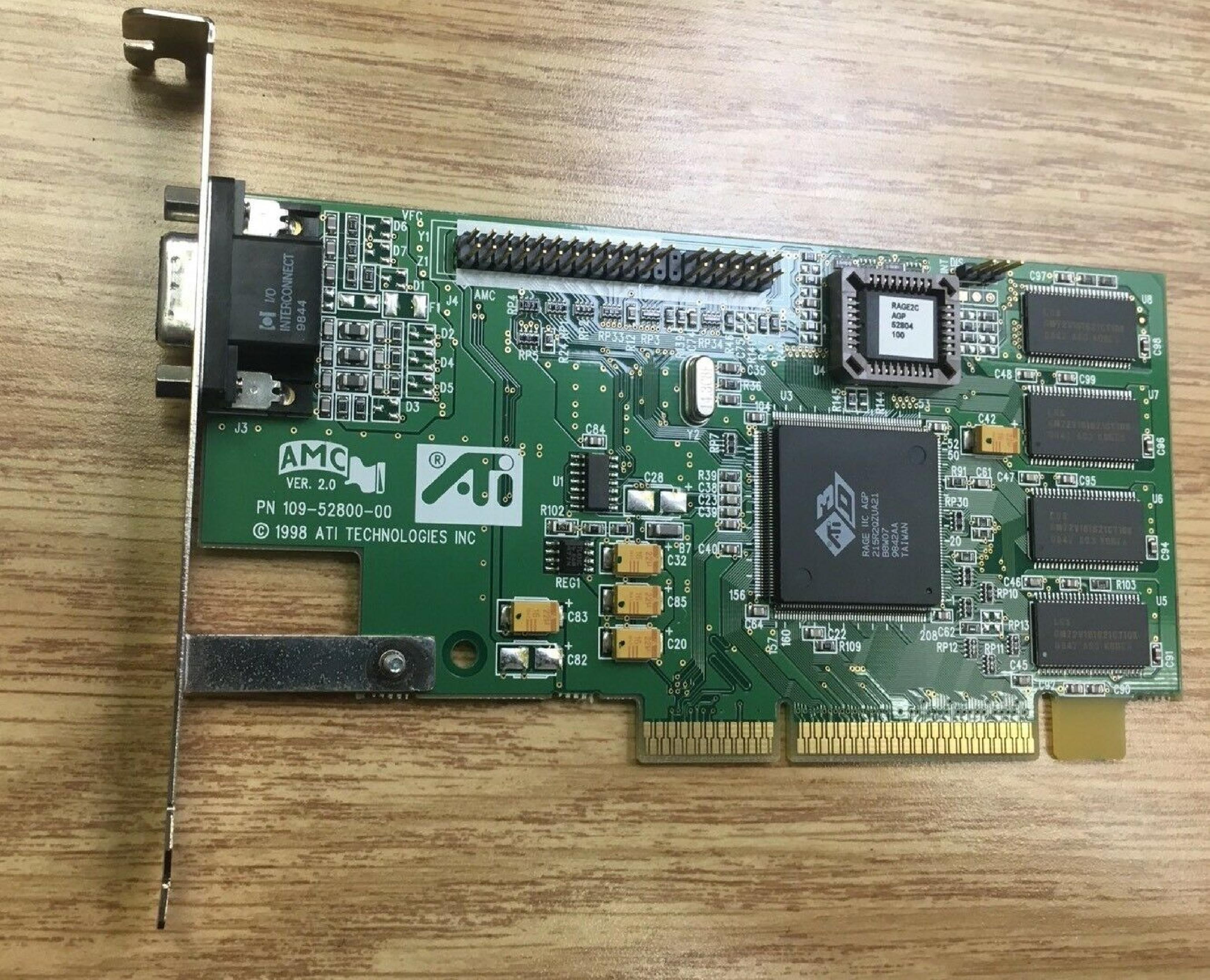 ATI 109-52800-00 RAGE IIC AGP VIDEO CARD