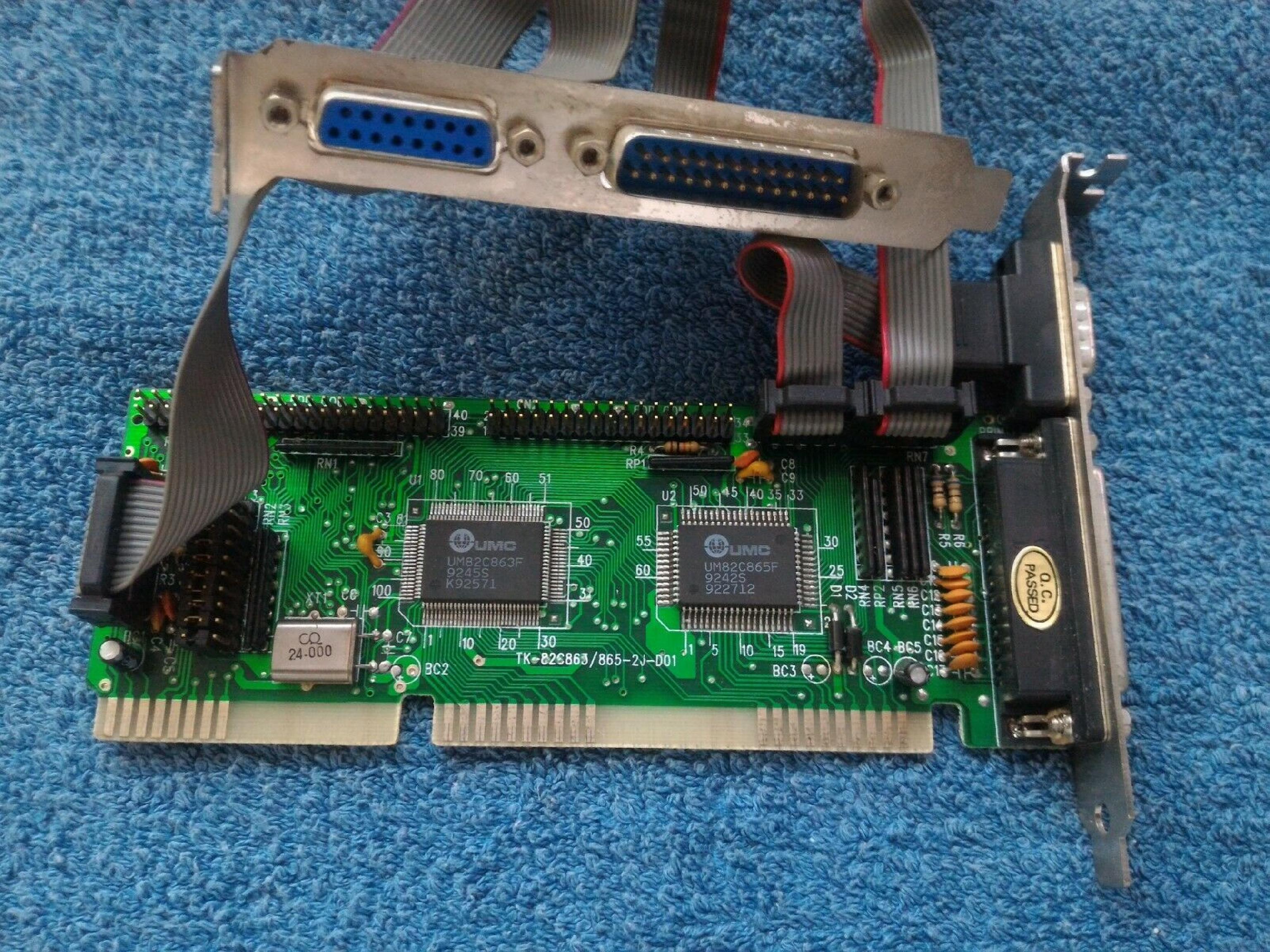 UMC UM82C863F ISA HDD/FDD/GAME/COM CONTROLLER CARD