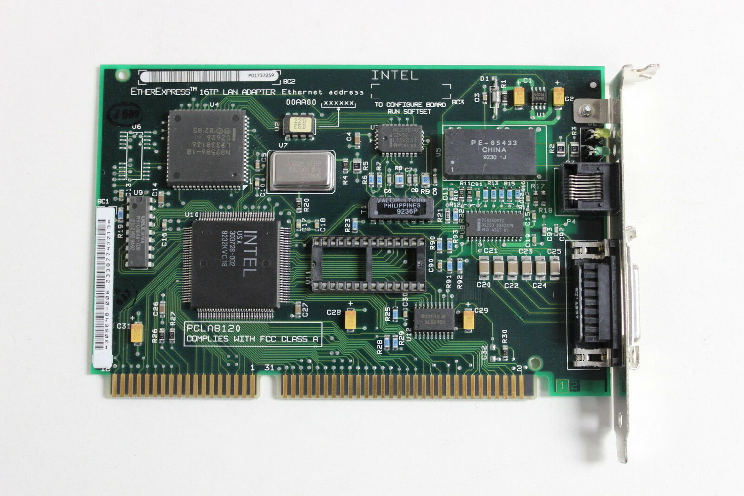 INTEL 305648-006 ISA ETHEREXPRESS 16TP LAN ADAPTER