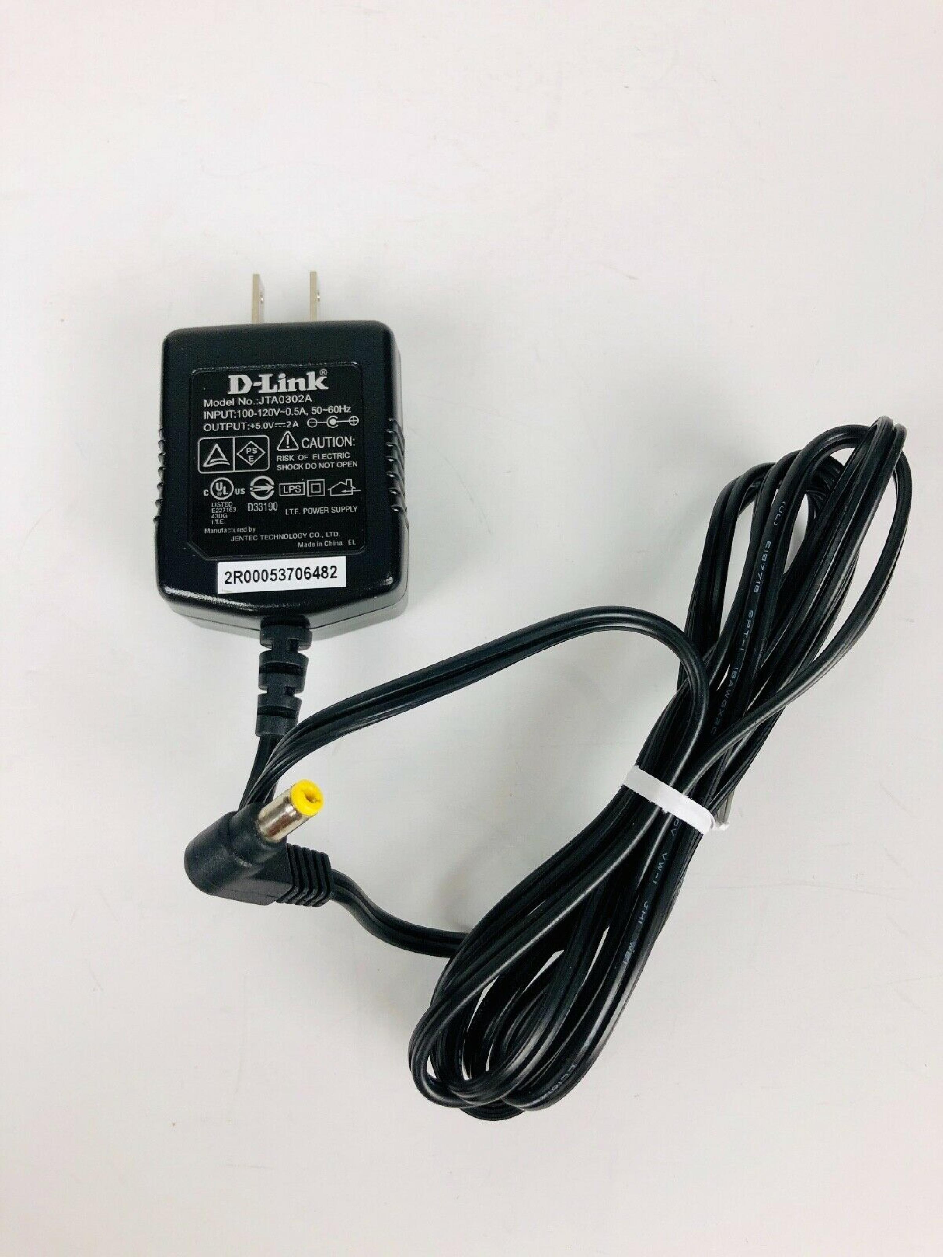 D-LINK SYSTEMS JTA0302A AC ADAPTER 5V 2A OD:5.5MM ID:2.31MM BARREL CONNECTOR WITH POSITIVE TIP